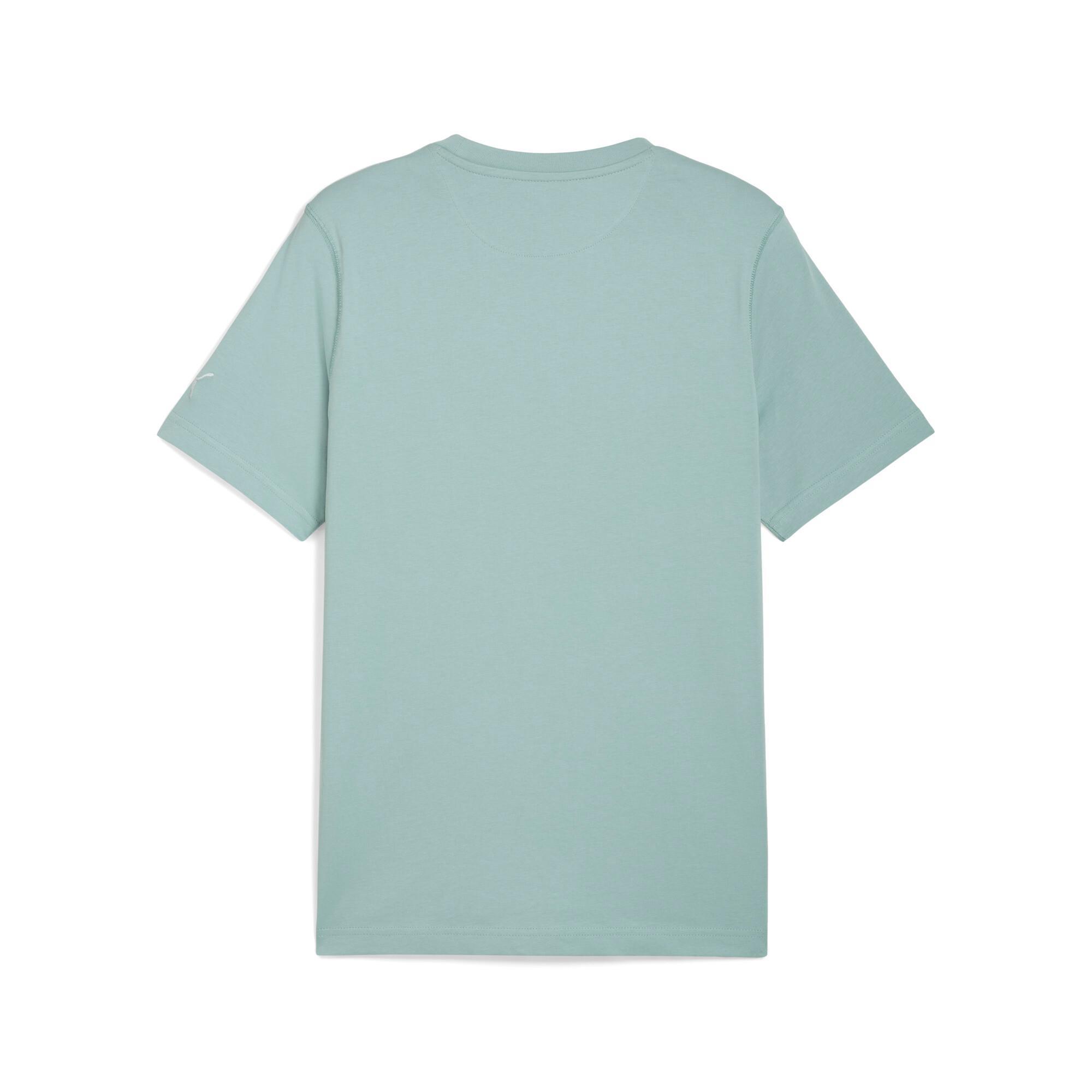 WARDROBE ESSENTIALS Suede Logo Men's Tee Product Image