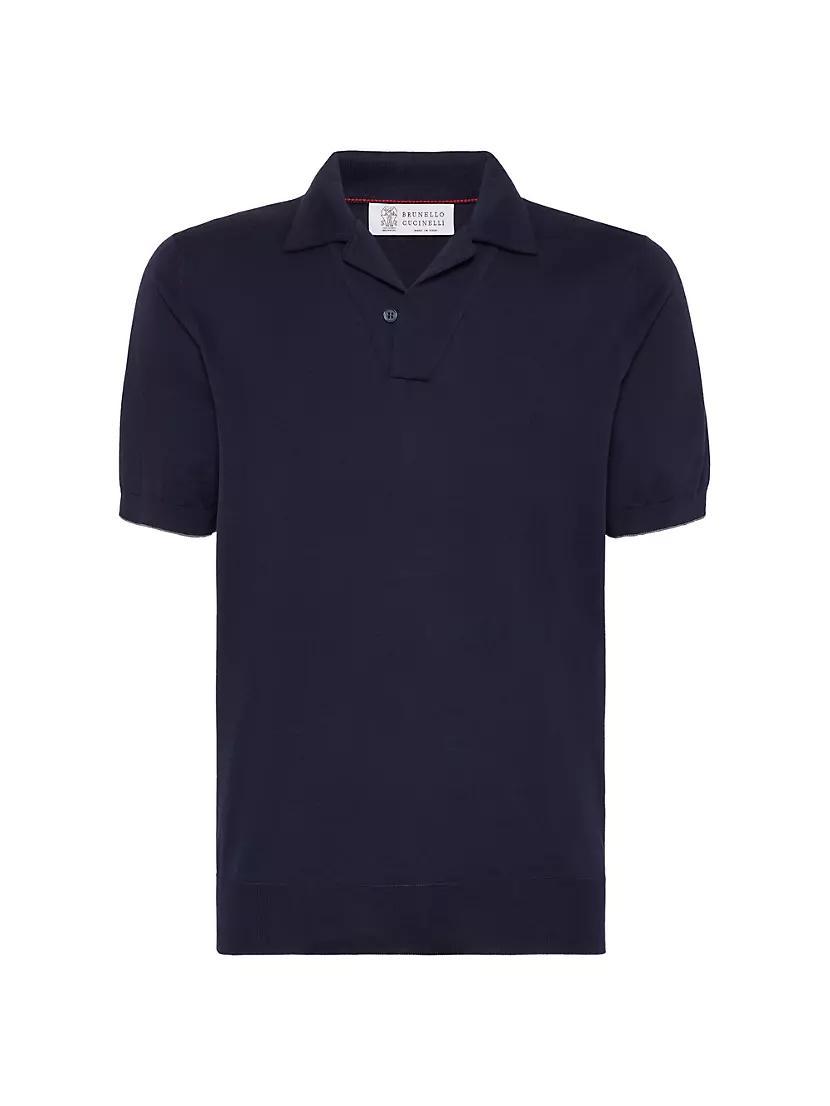 Cotton Lightweight Knit Polo Shirt Product Image