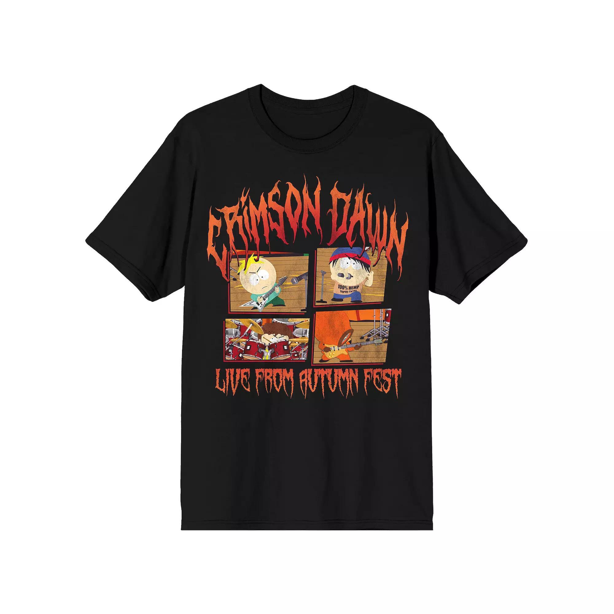 Men's South Park Crimson Dawn Band Live Graphic Tee, Size: Small, Black Product Image