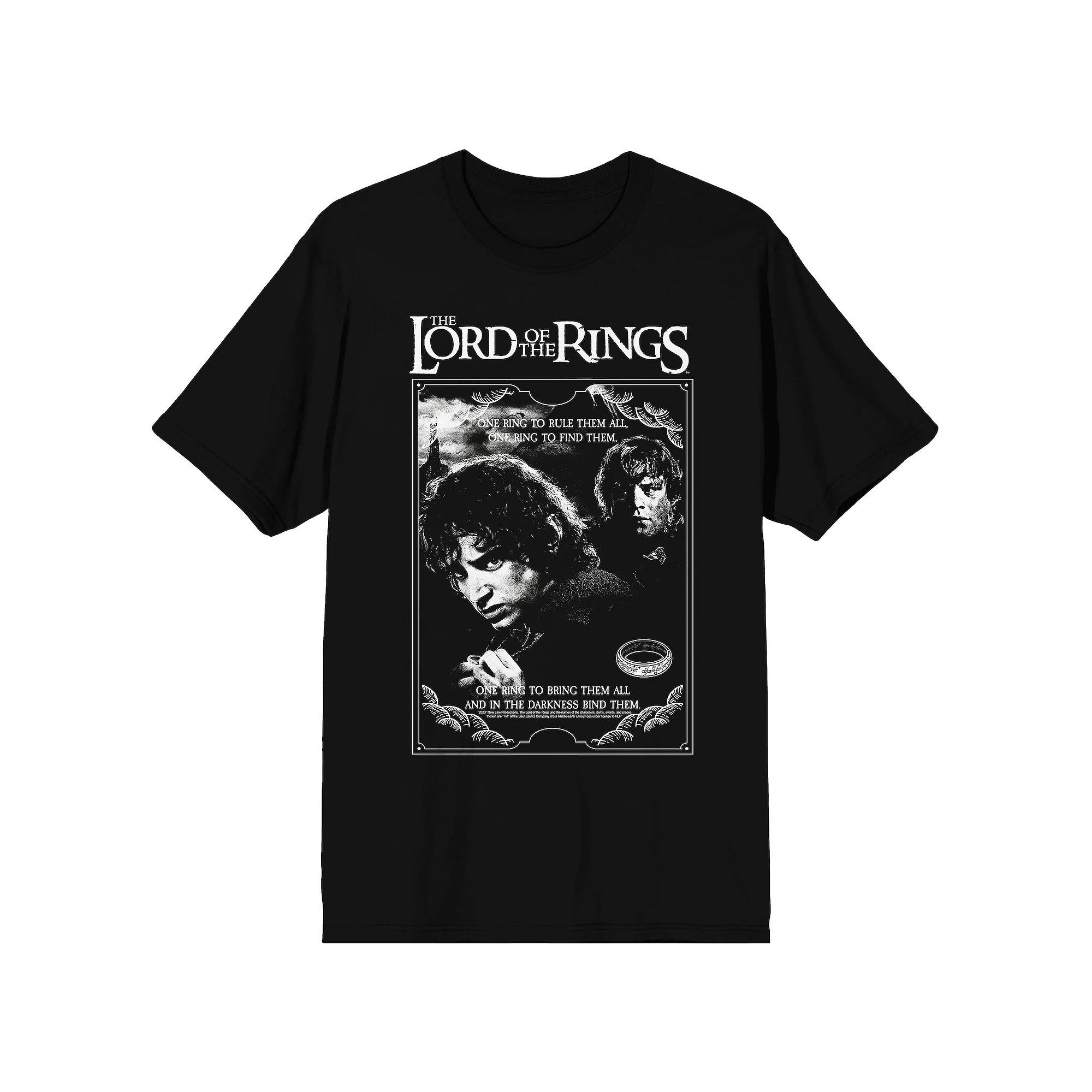 Men's Lord of the Rings Poster Graphic Tee, Size: Medium, Black Product Image