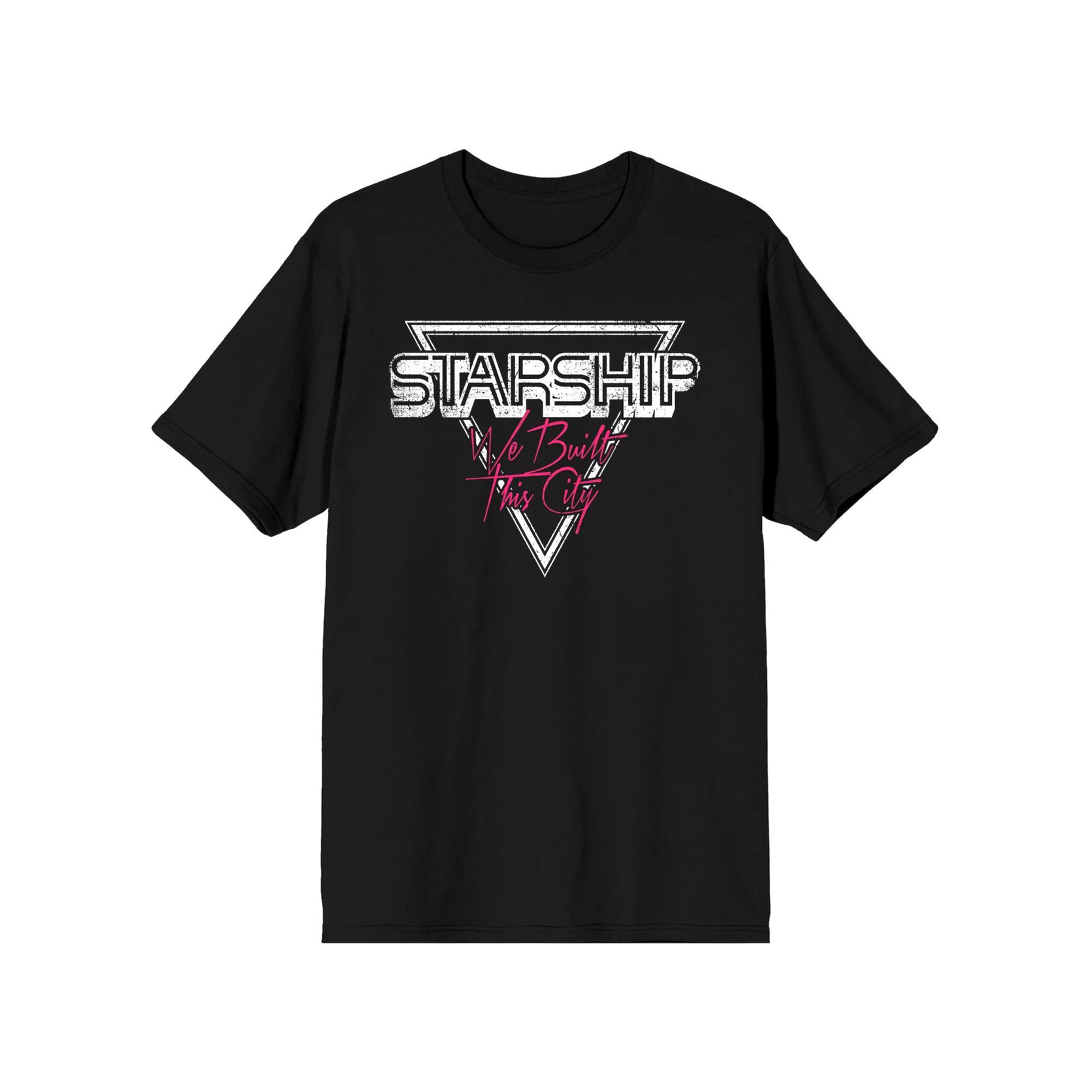 Men's Starship We Built This City Short Sleeve Graphic Tee, Size: XL, Black Product Image