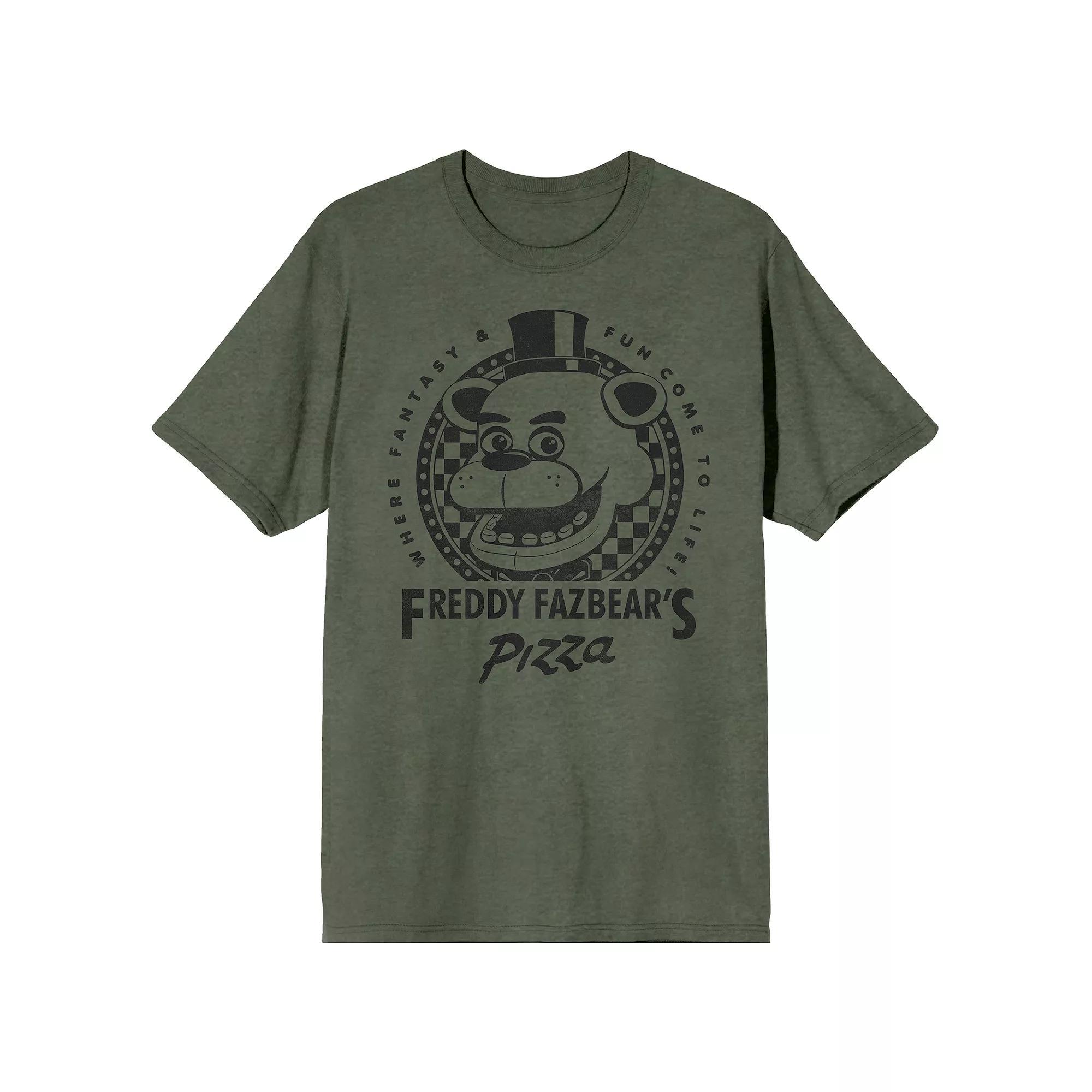 Men's Five Nights At Freddy's Freddy Fazbear's Pizza Shop Graphic Tee, Size: Small, Green Product Image