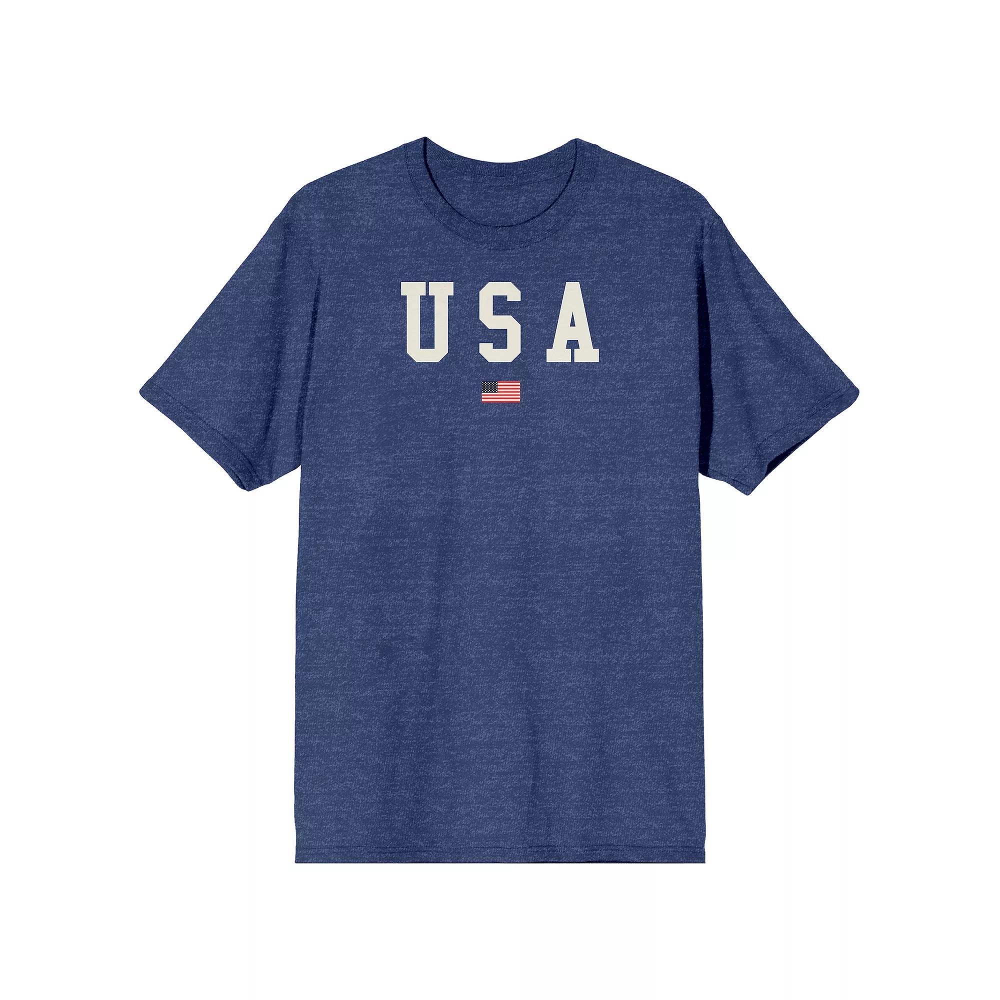Men's Americana USA Flag Tee, Size: Large, Blue Product Image