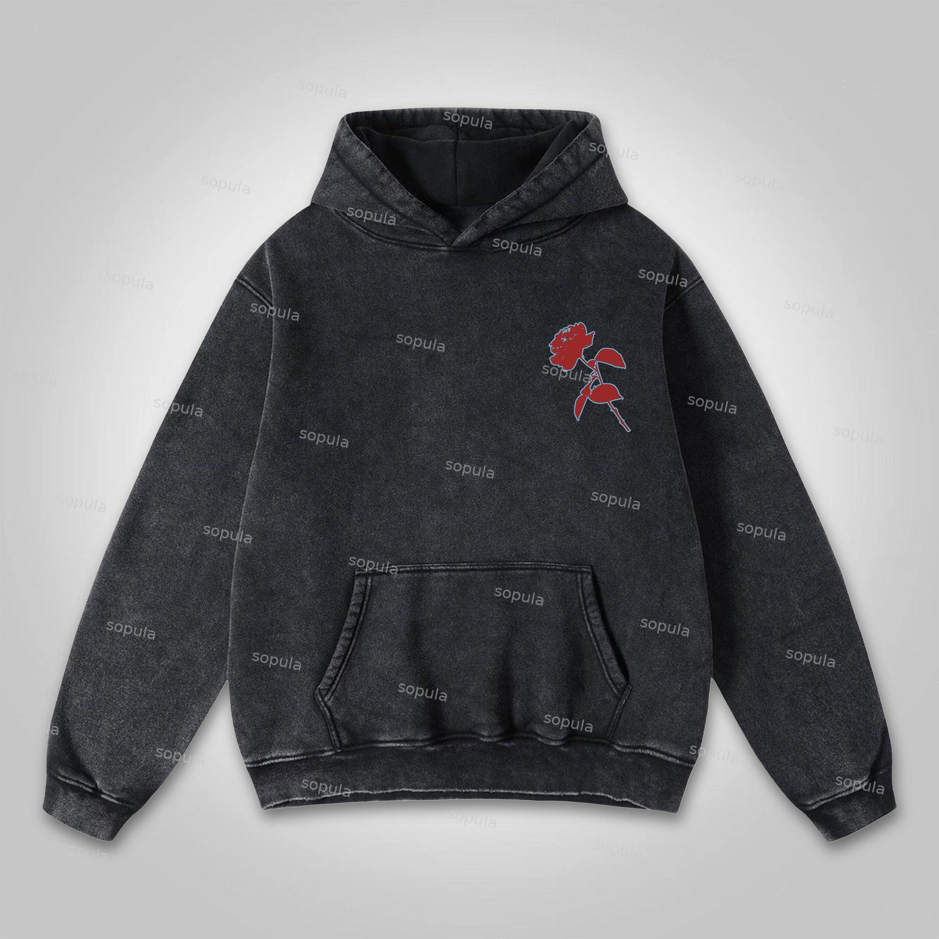 Sopula Jesus Is King Graphic Print Washed Hoodie Product Image
