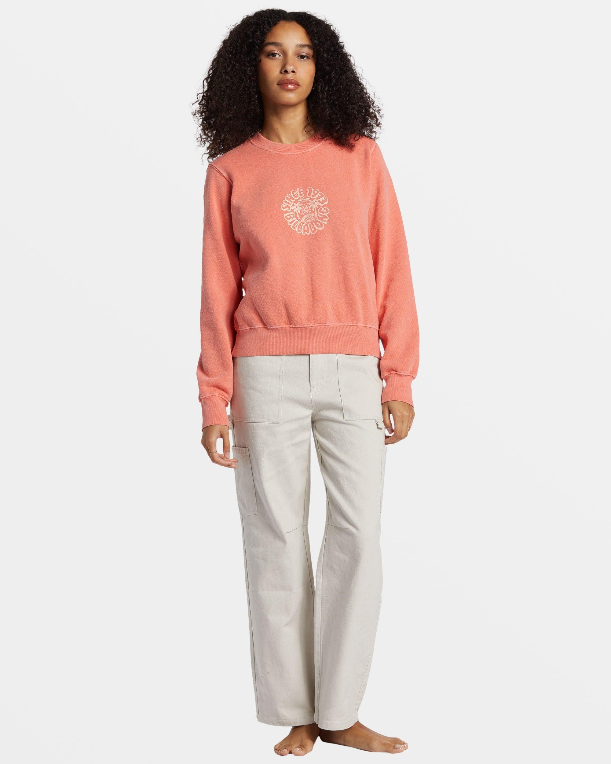 From Paradise Pullover Sweatshirt - Papaya Female Product Image