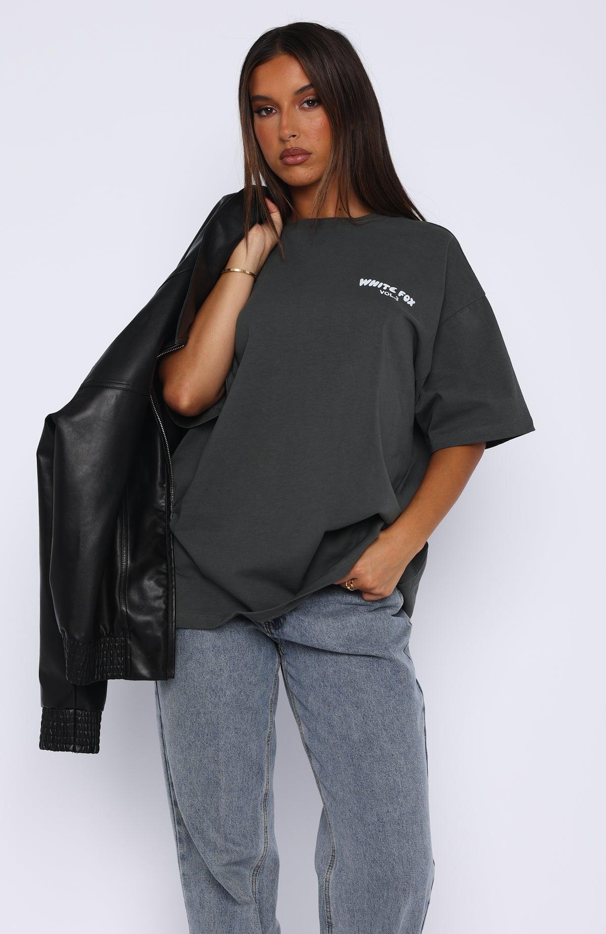 Offstage Oversized Tee Charcoal Product Image