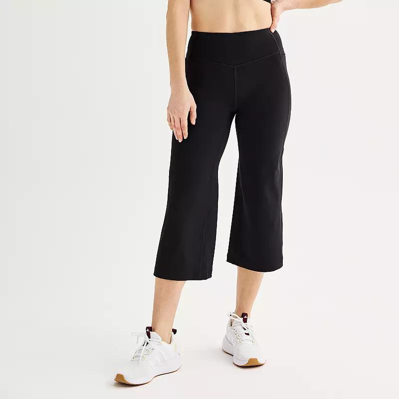 Women's Tek Gear® Ultrastretch Wide Leg Crop Pants, Size: Small, Mineral Black Product Image