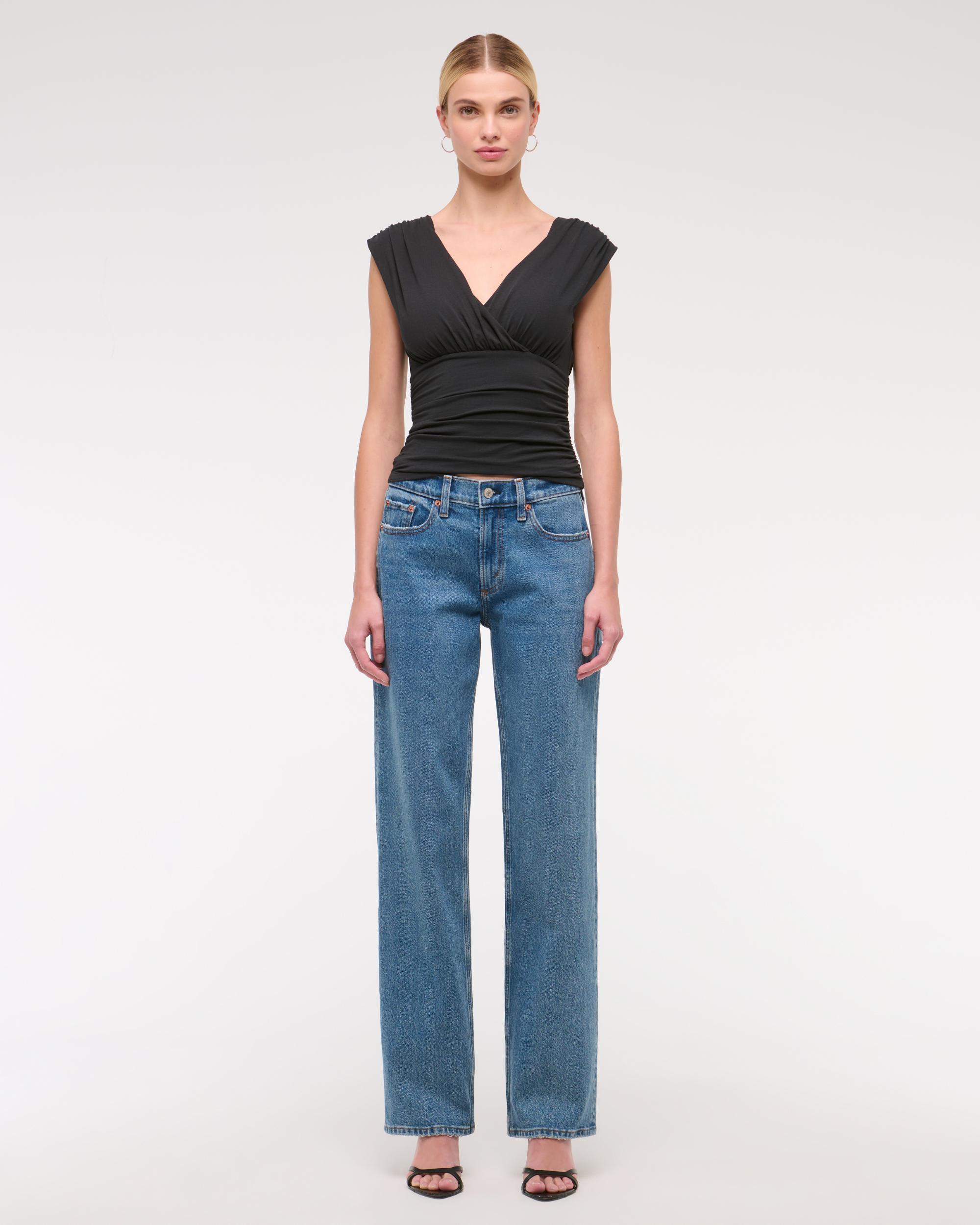 Ruched V-Neck Top Product Image