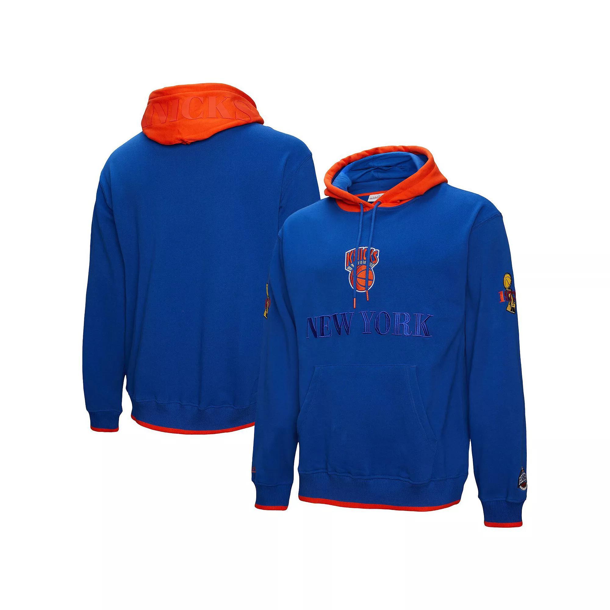Men's Mitchell & Ness  Royal New York Knicks Hardwood Classics Team OG 3.0 Pullover Hoodie, Size: Medium, Blue Product Image