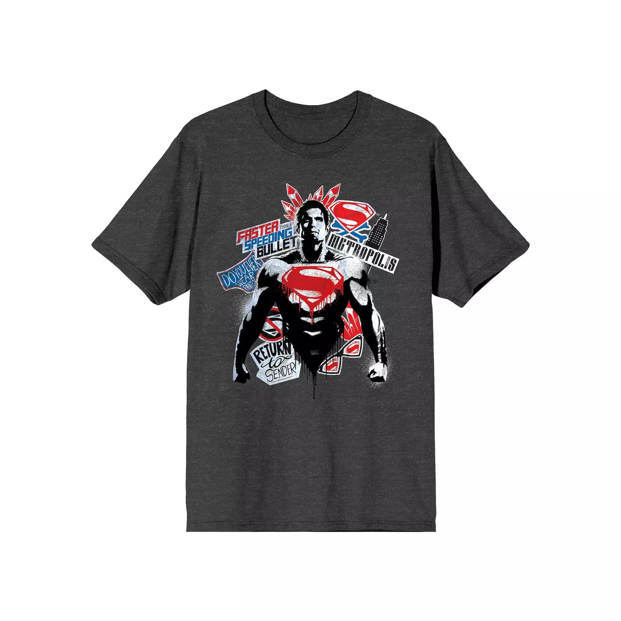 Men's Batman Vs Superman Tee, Size: Small, Black Product Image