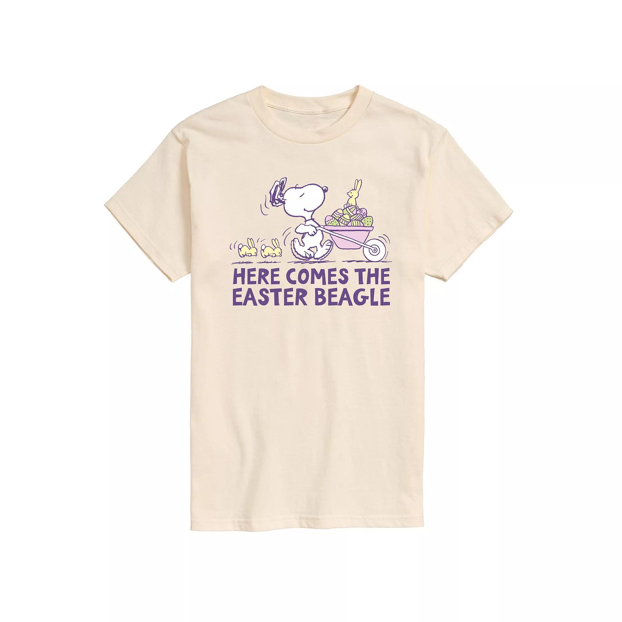 Mens Peanuts Easter Bunnys Helper Graphic Tee Ivory Product Image