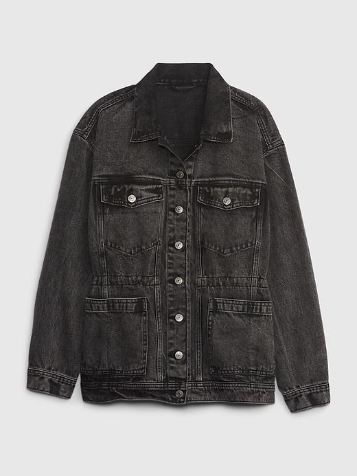 Cinched Denim Jacket Product Image