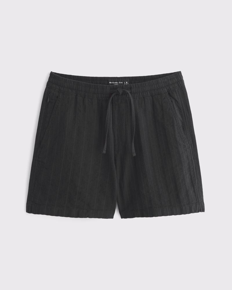 Linen-Blend Pull-On Short Product Image