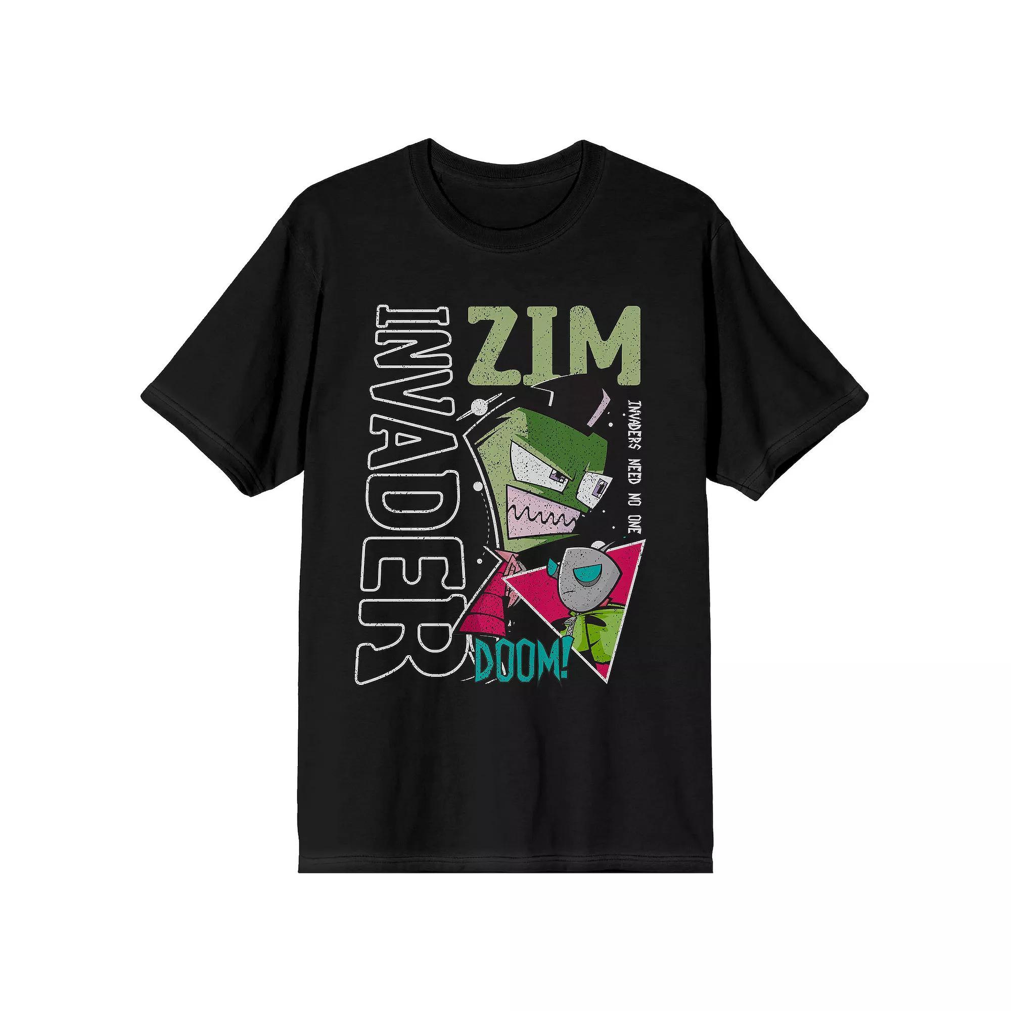 Men's Invader Zim Bootleg Style Tee, Size: XL, Black Product Image
