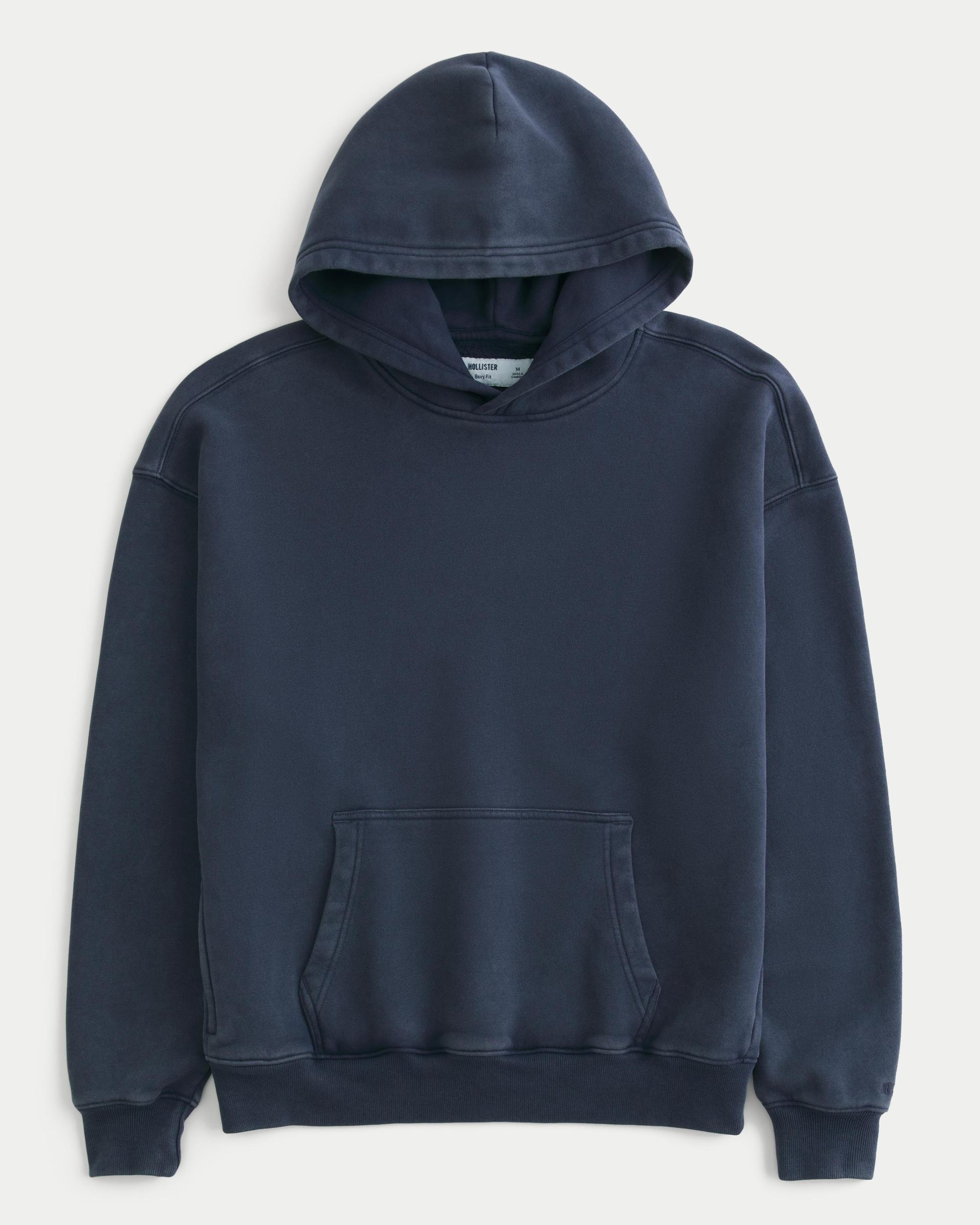Hollister Feel Good Fleece Boxy Camo Hoodie Product Image