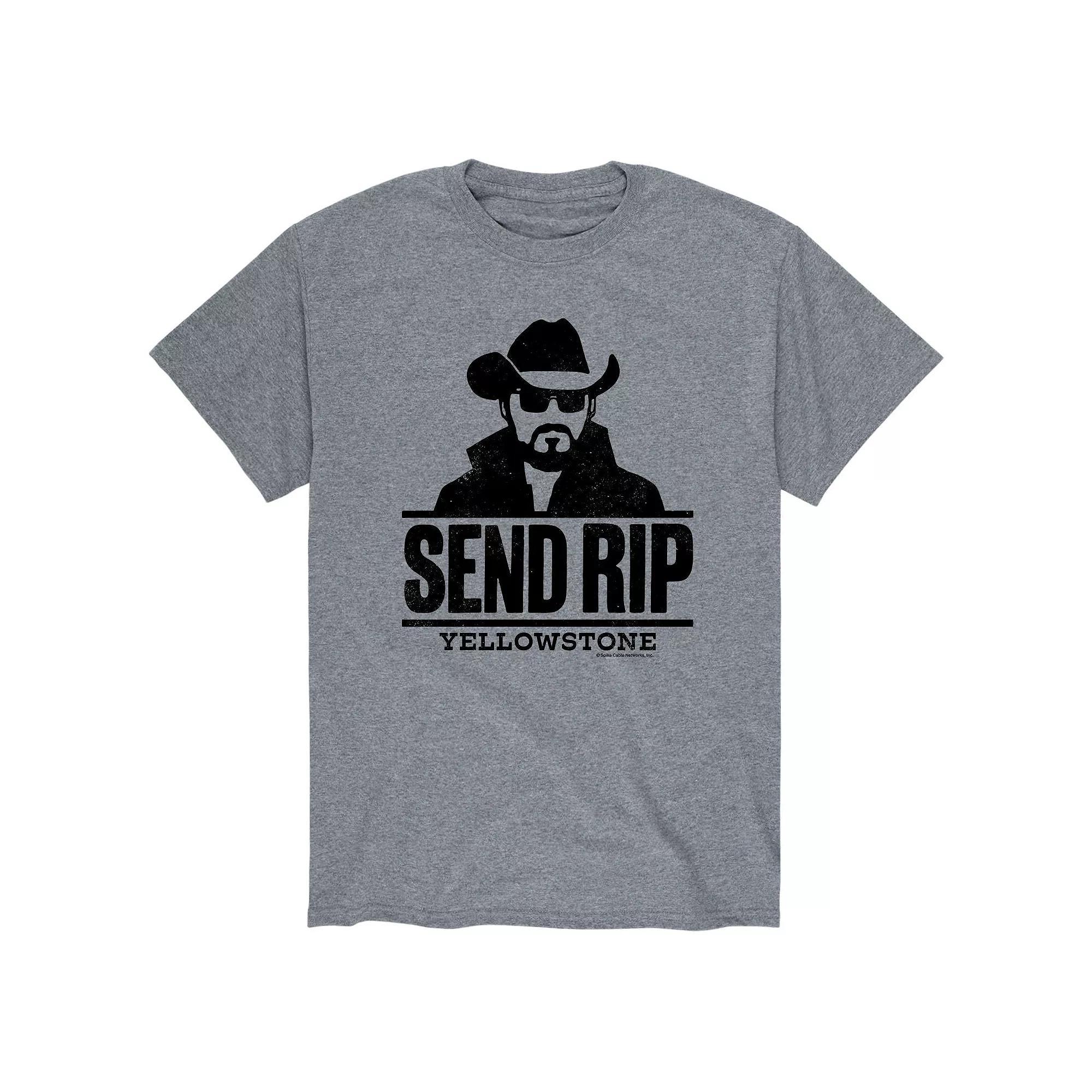 Men's Yellowstone "Send Rip" Tee, Size: XXL, Gray Product Image