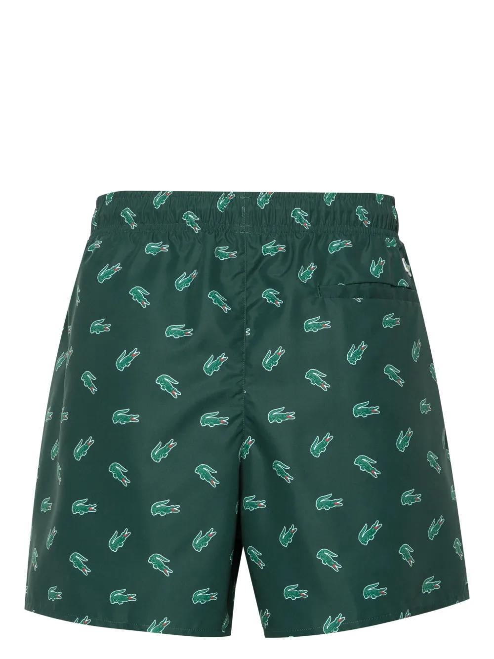 Crocodile-print drawstring swim shorts Product Image