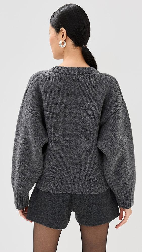 Róhe Compact Knitted V Neck Sweater | Shopbop Product Image