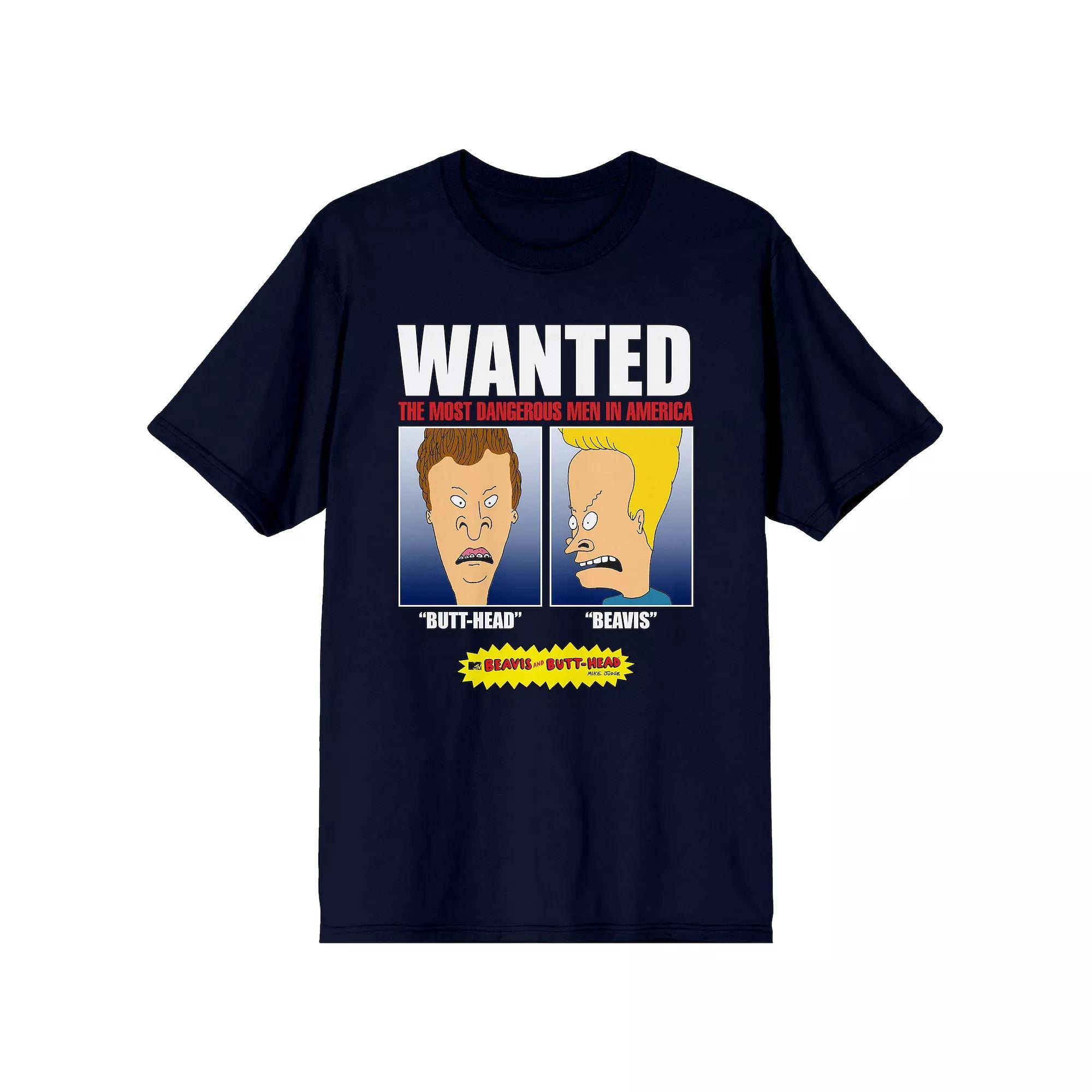 Men's Beavis & Butthead Poster Tee, Size: Small, White Product Image