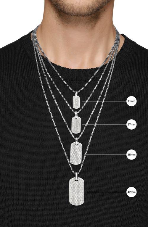 Mens Chevron Tag Enhancer in Silver, 34mm Product Image
