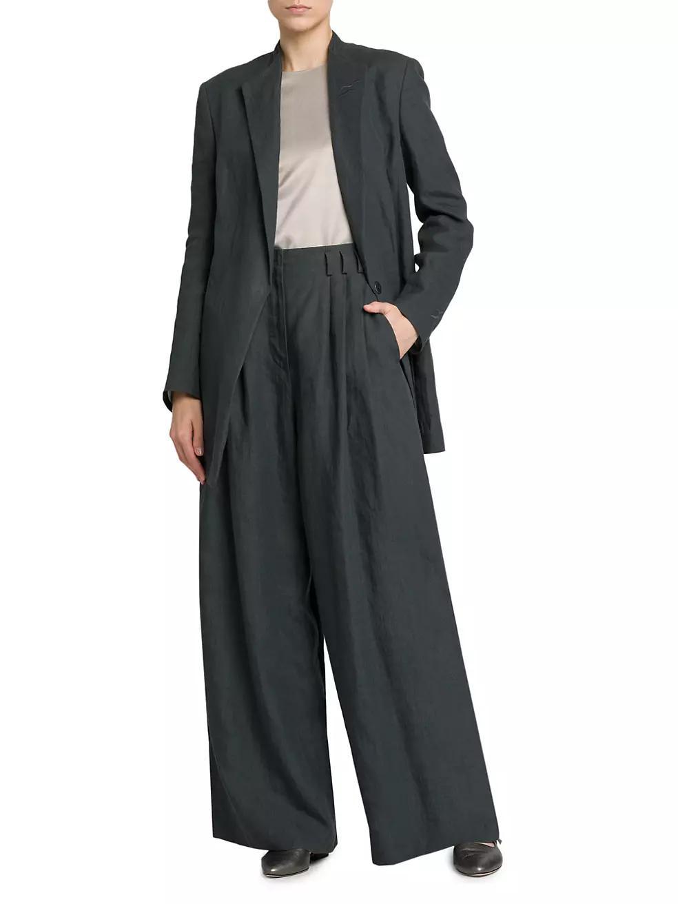 Compact Linen Blazer Product Image