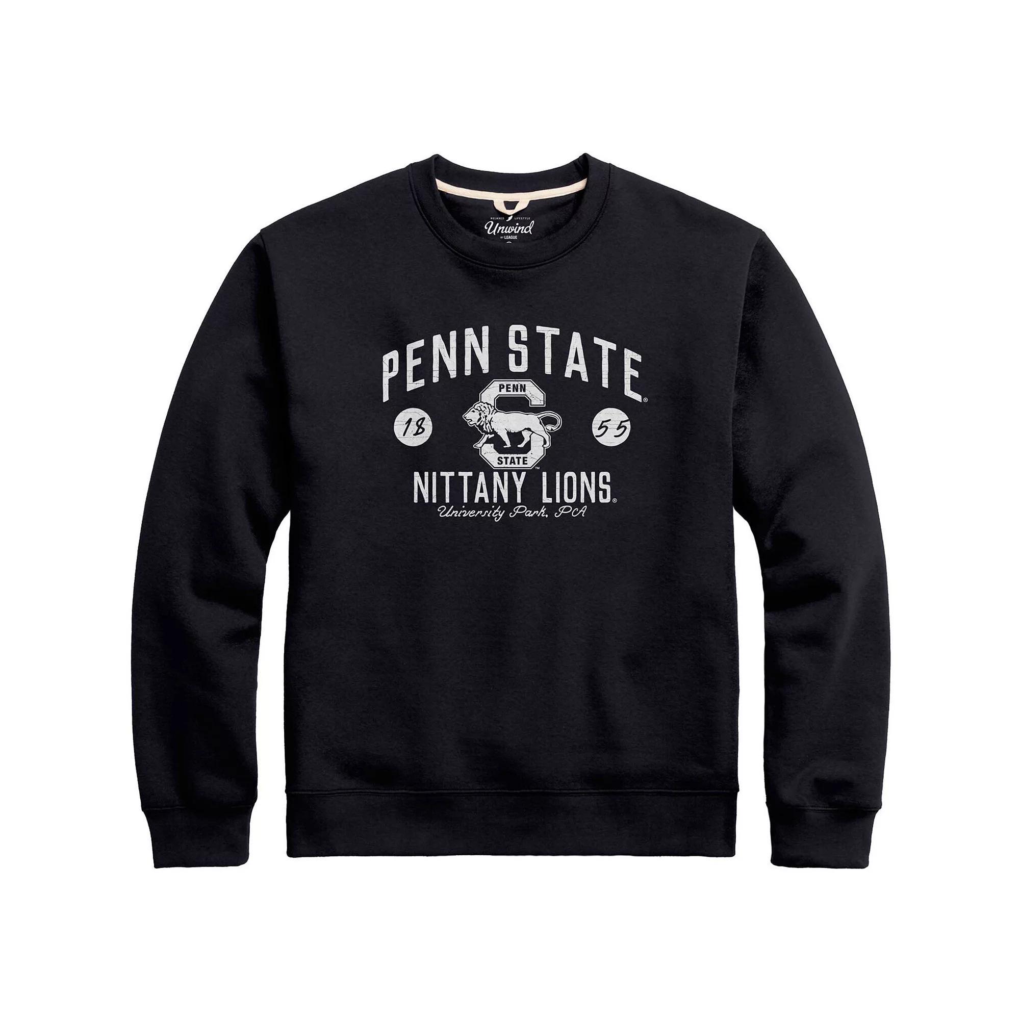 Men's League Collegiate Wear  Navy Penn State Nittany Lions Bendy Arch Essential Pullover Sweatshirt, Size: Small, Blue Product Image