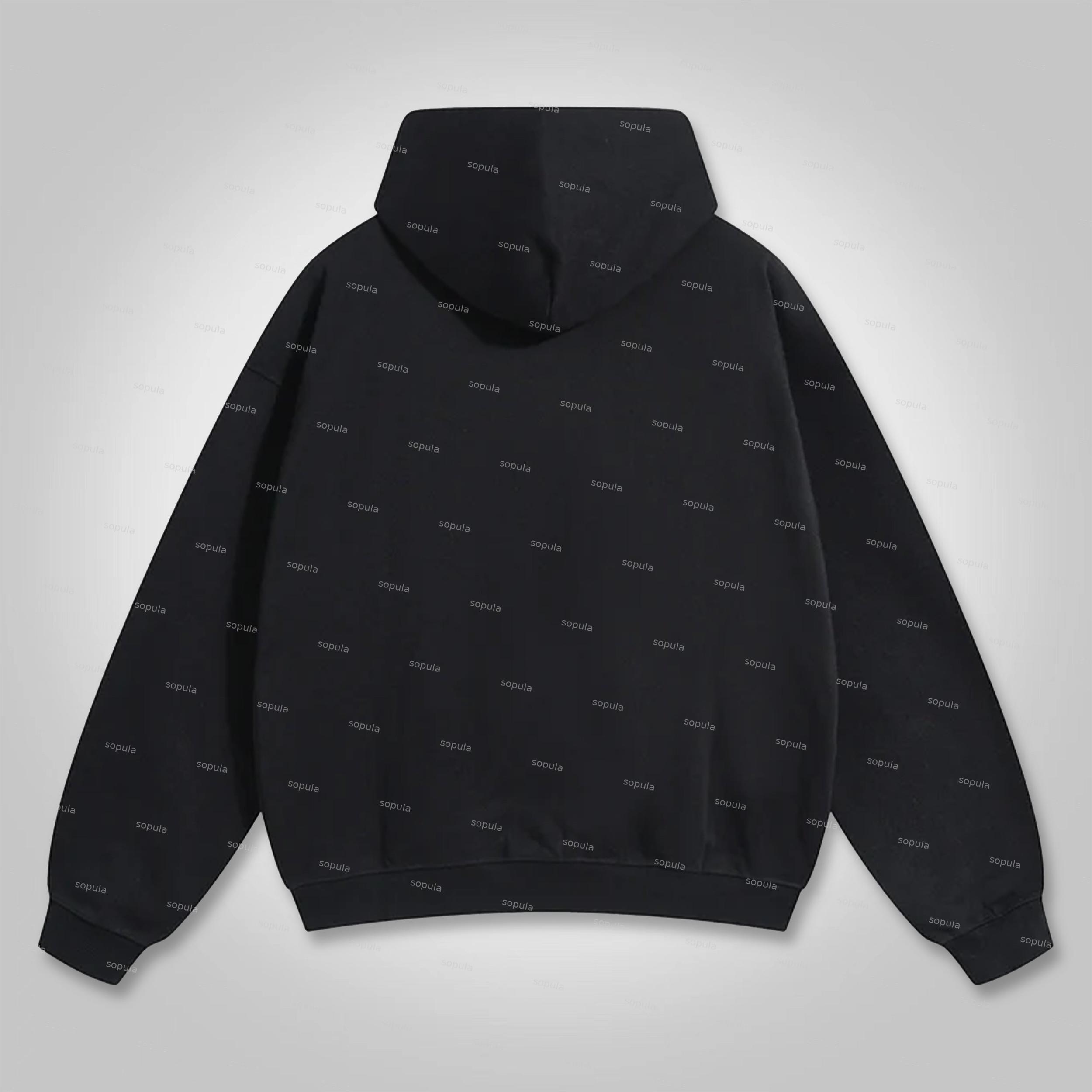 Sopula Casual The Brain Explodes Print Graphic Cotton Pocket Hoodie Product Image