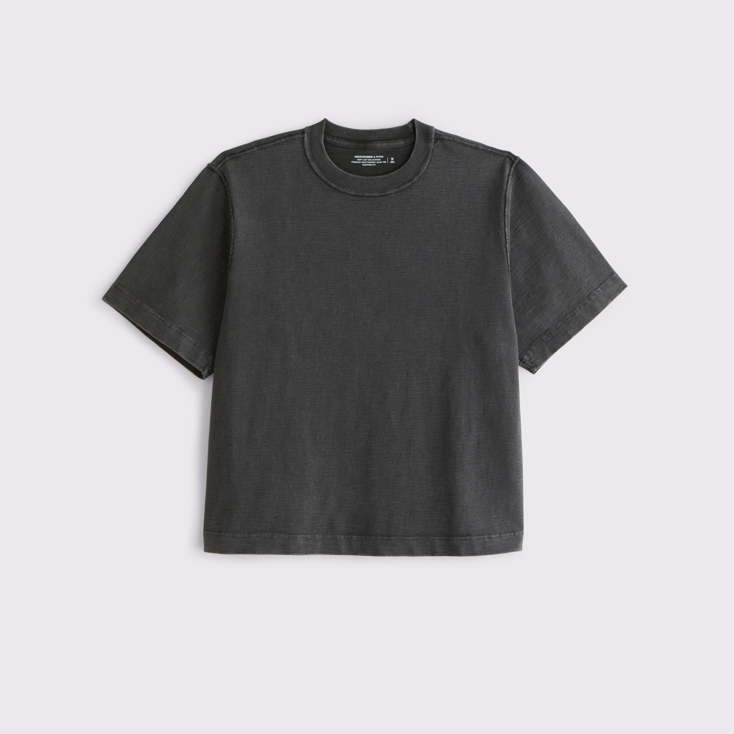 Premium Heavyweight Slub Cropped Tee Product Image