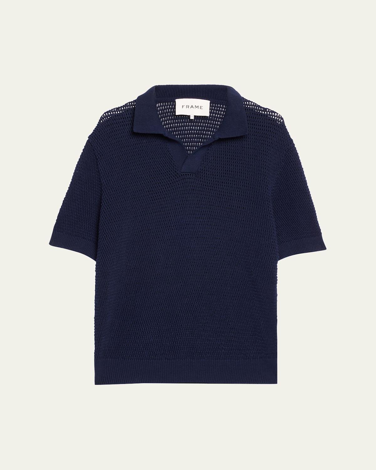 Men's Cotton-Silk Polo Sweater Product Image