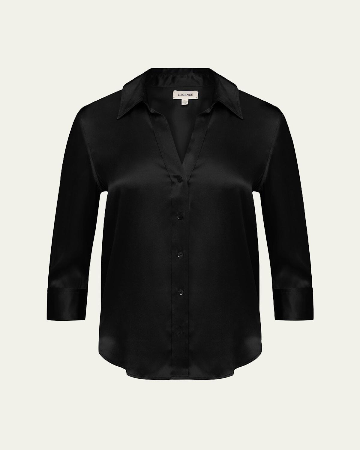LAgence Dani Silk Charmeuse Blouse Product Image