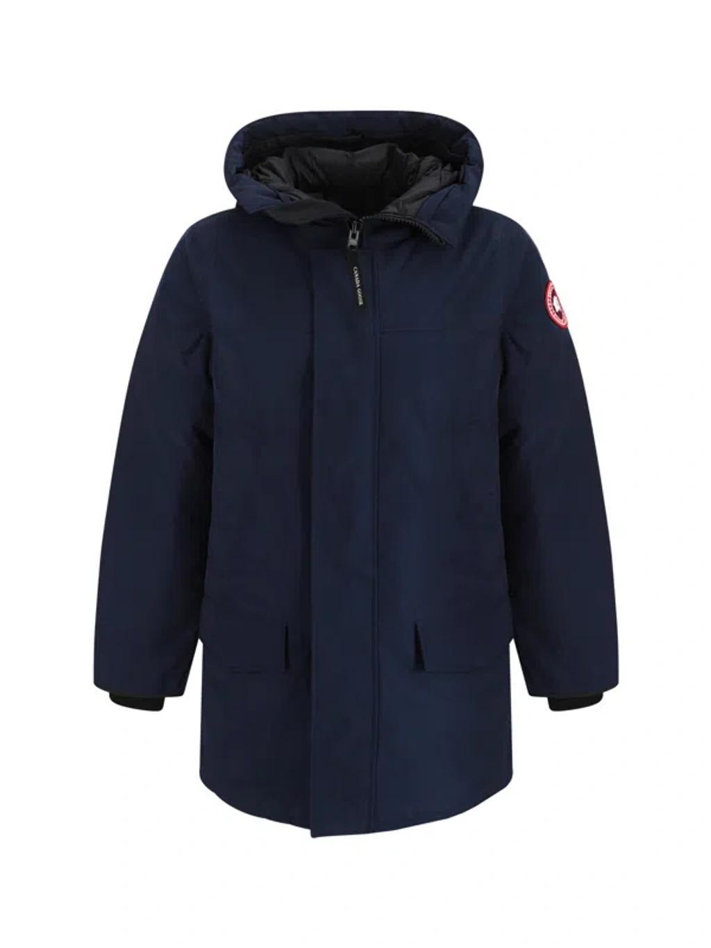 CANADA GOOSE High-neck Hooded Parka Jacket In Atlantic Navy Product Image