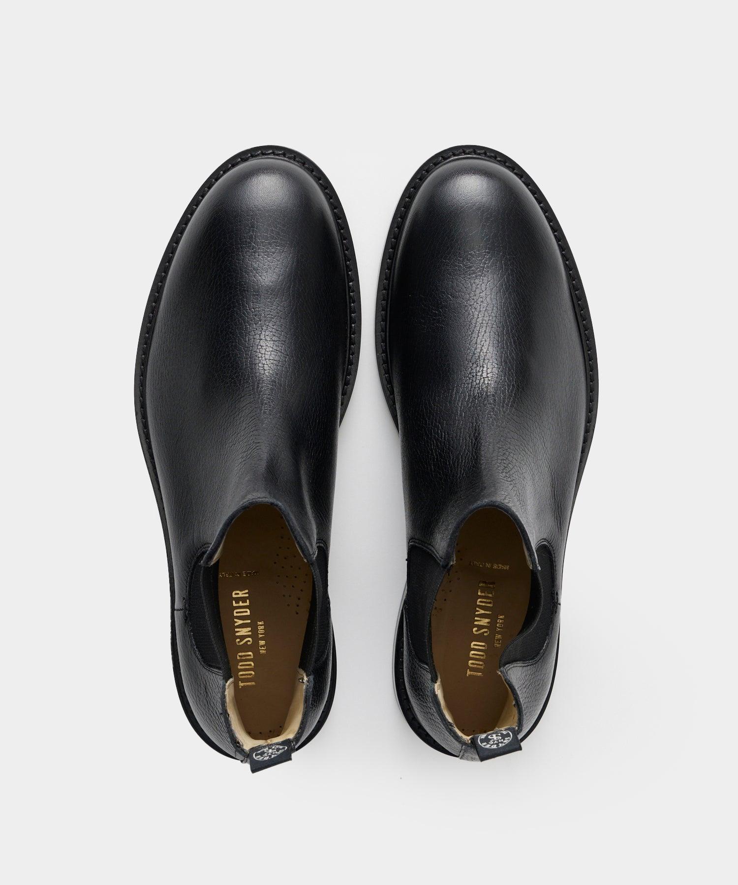 Leather Chelsea Boot in Black Product Image