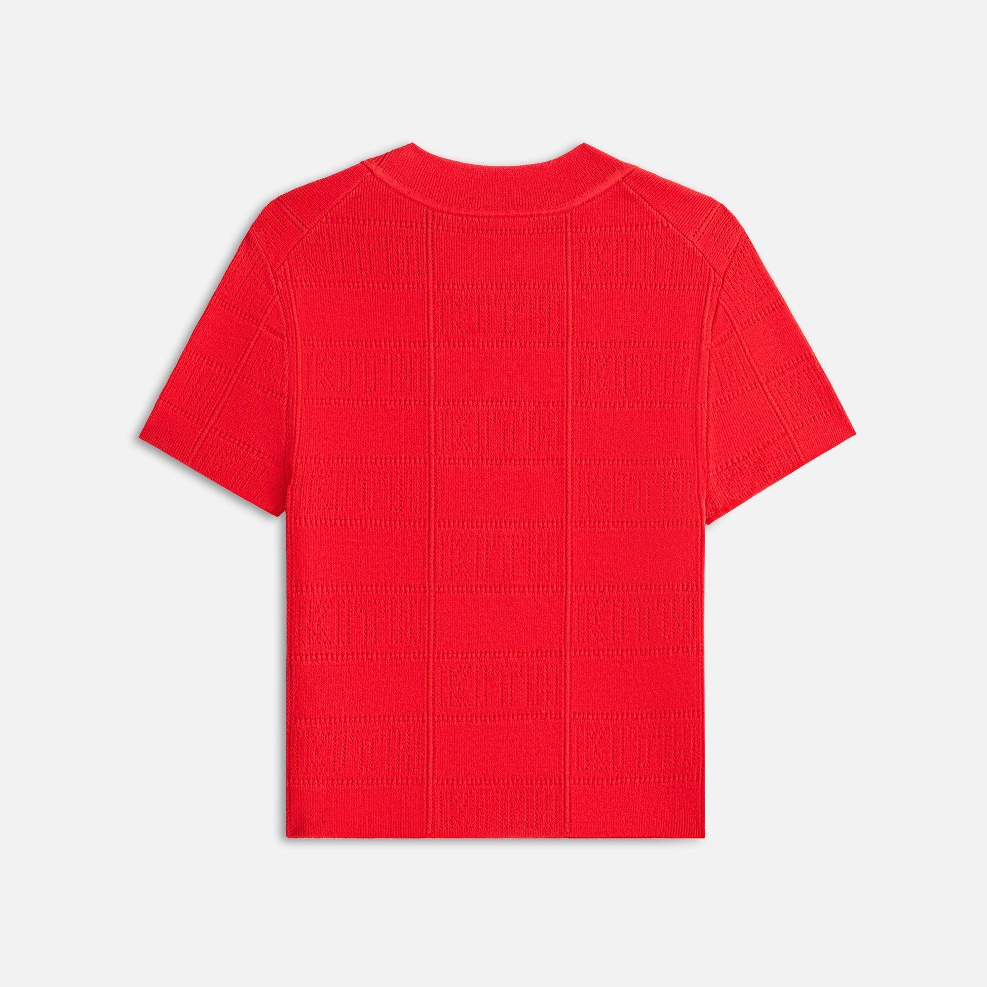 Kith Women Arys Monogram Pointelle Tee - Cinnabar Female Product Image