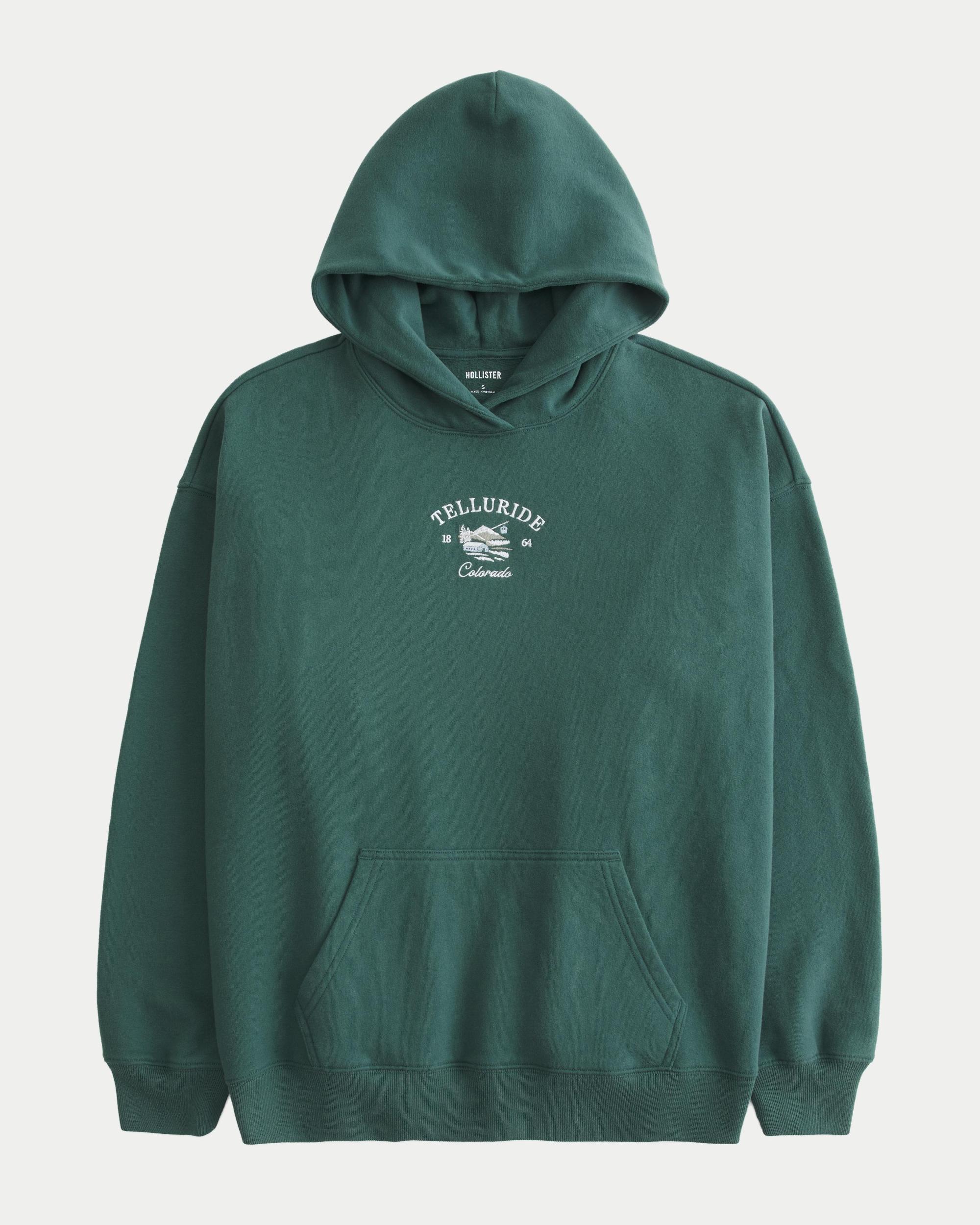 Hollister Feel Good Fleece Switzerland Graphic Oversized Hoodie Product Image
