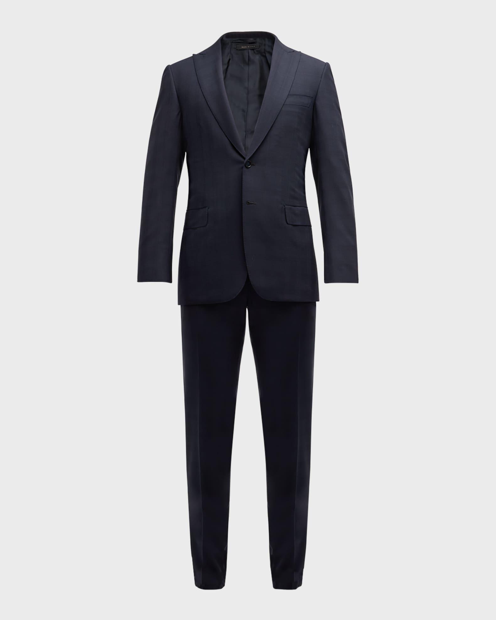 Men's Tonal Plaid Suit Product Image