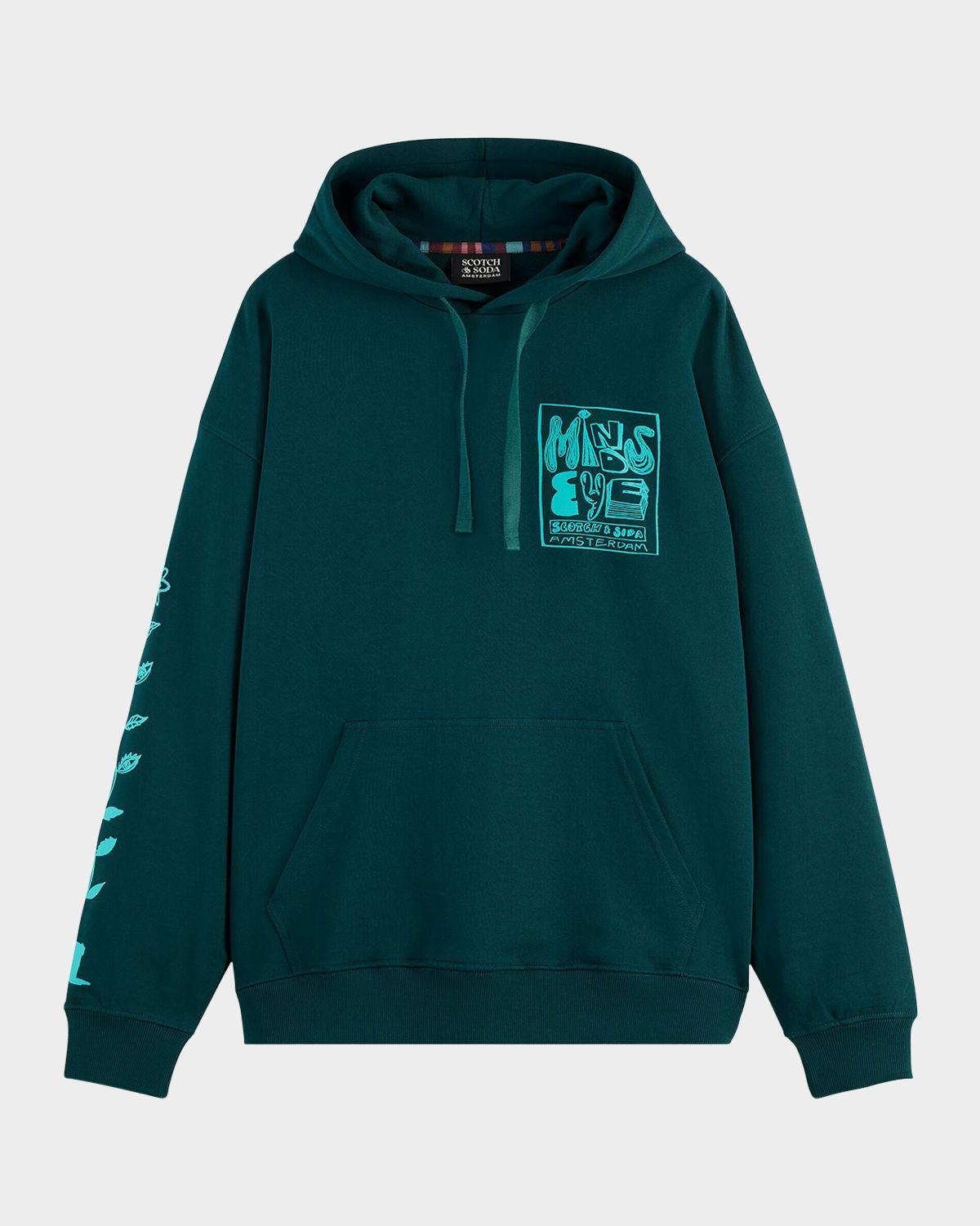 Mens Loose-Fit Artwork Hoodie Product Image