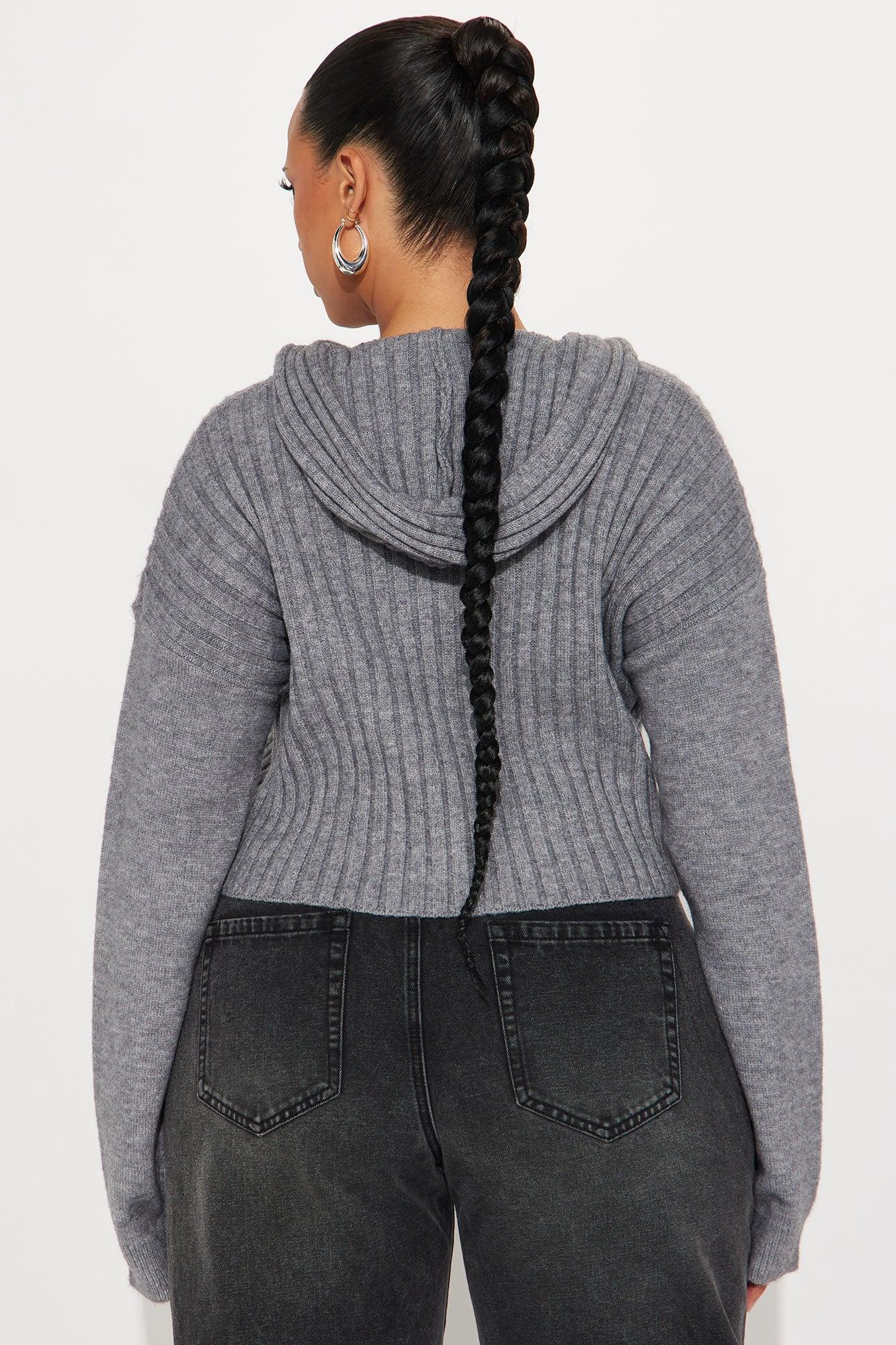 Coco Hooded Sweater - Charcoal Product Image