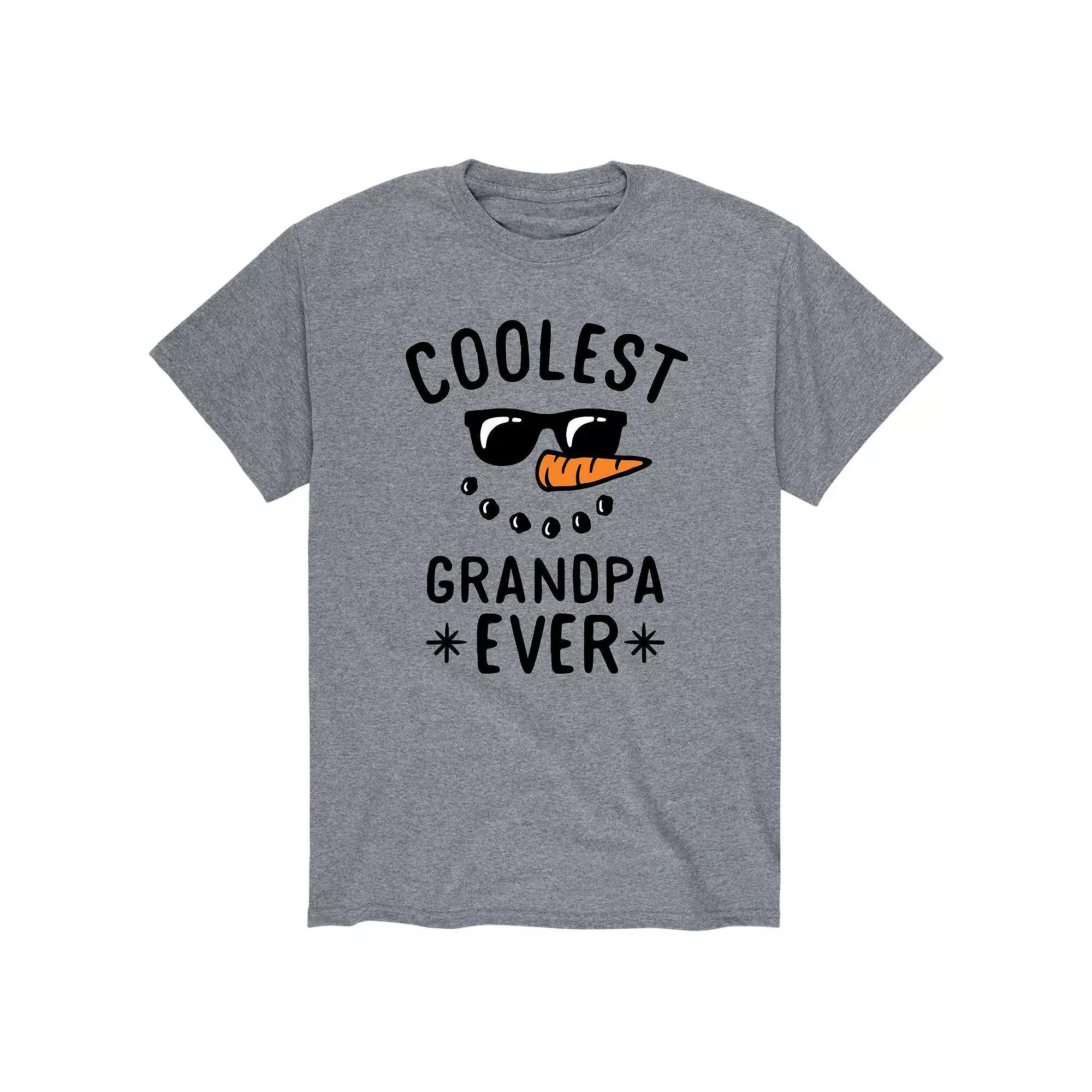 Mens Coolest Grandpa Ever Tee Athletic Grey Product Image