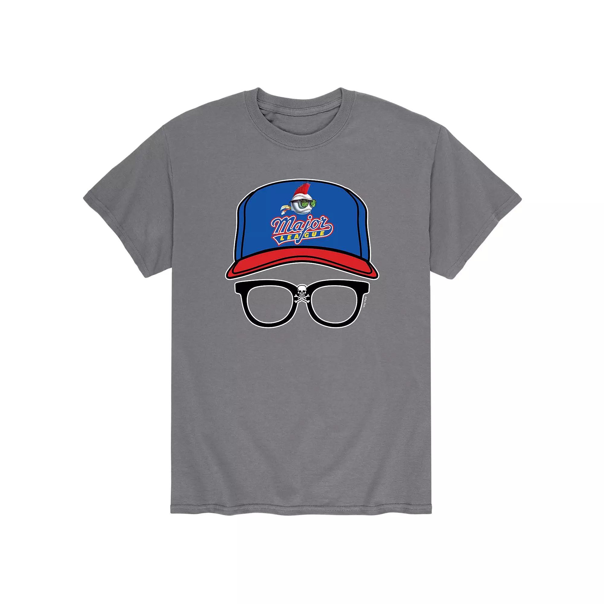 Mens Major League Cap & Glasses Baseball Tee Product Image