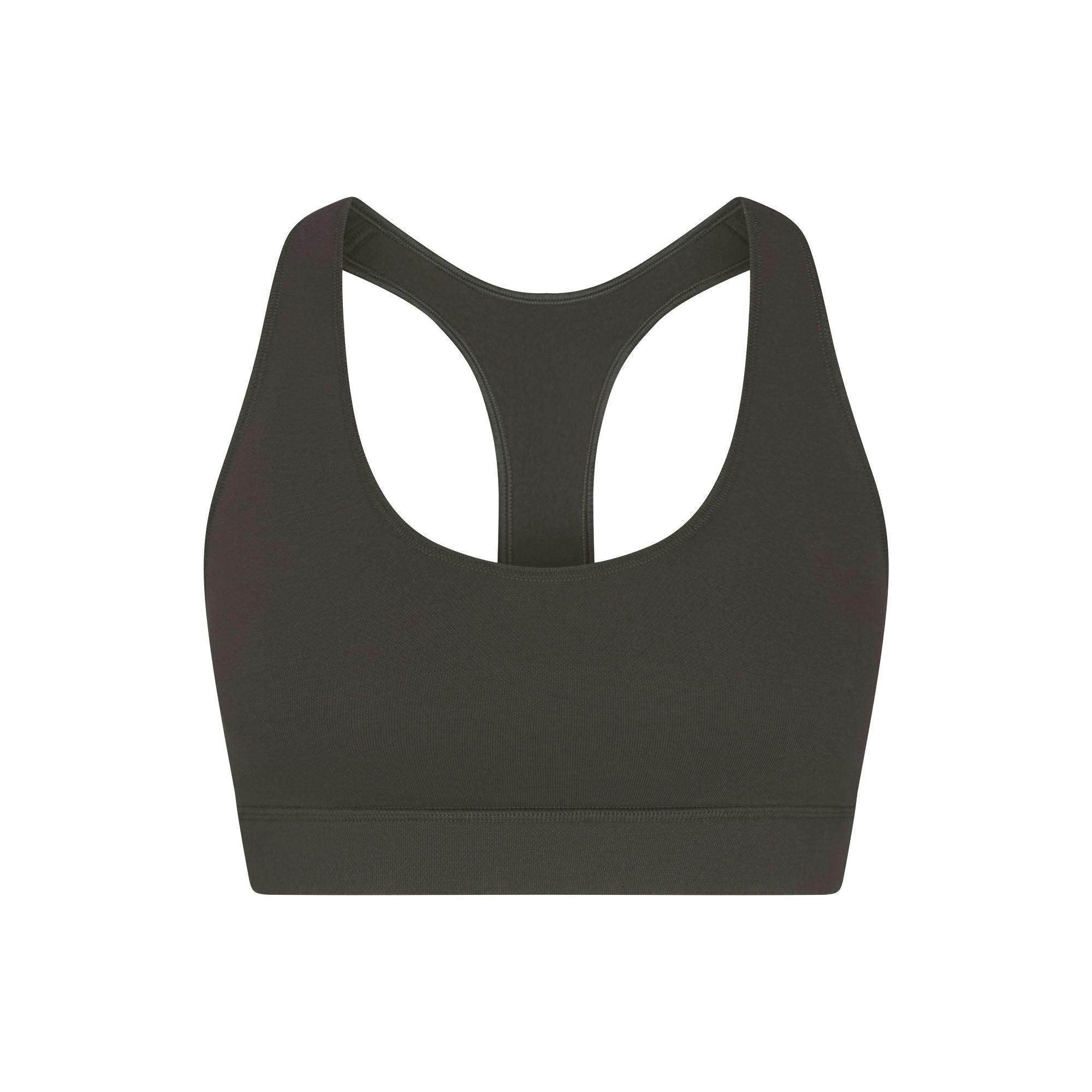 COTTON FLEECE RACERBACK BRALETTE | ASH Product Image