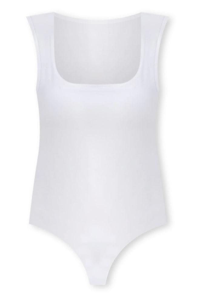 Head In the Clouds Ivory Wide Strap Tank Bodysuit FINAL SALE Product Image