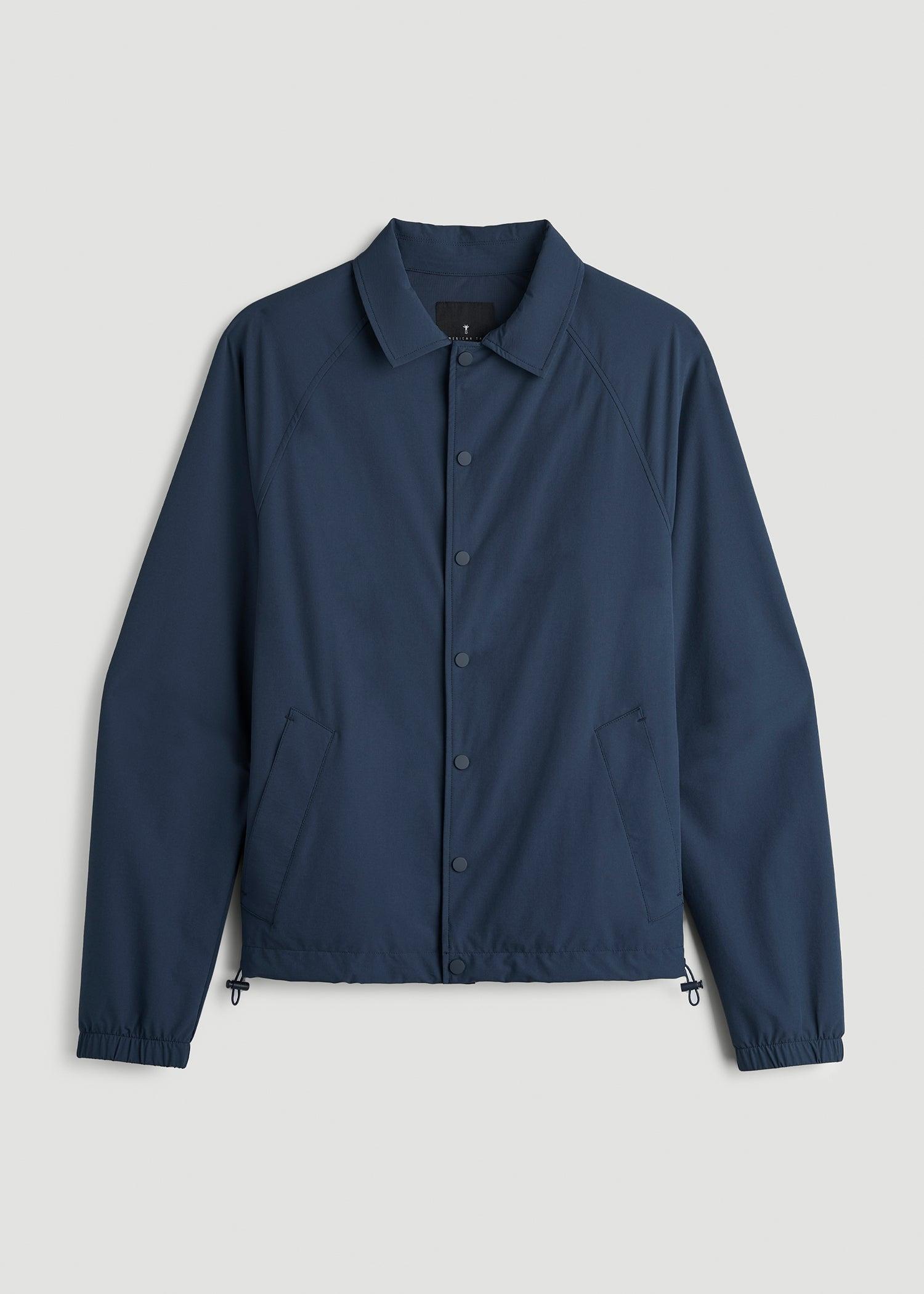 Flex Nylon Coach's Jacket for Tall Men in Navy Blue Male Product Image