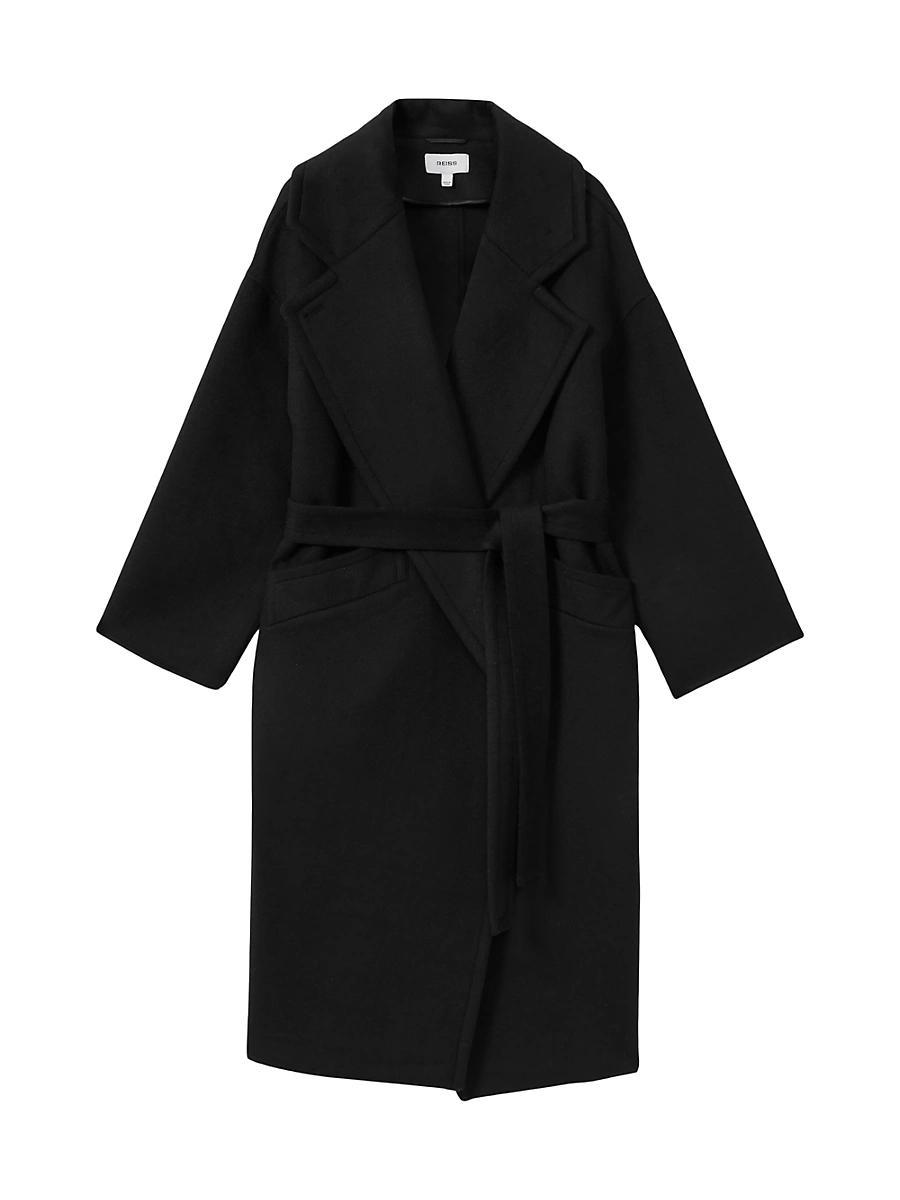 Womens Bridget Wool-Blend Tie-Waist Coat Product Image
