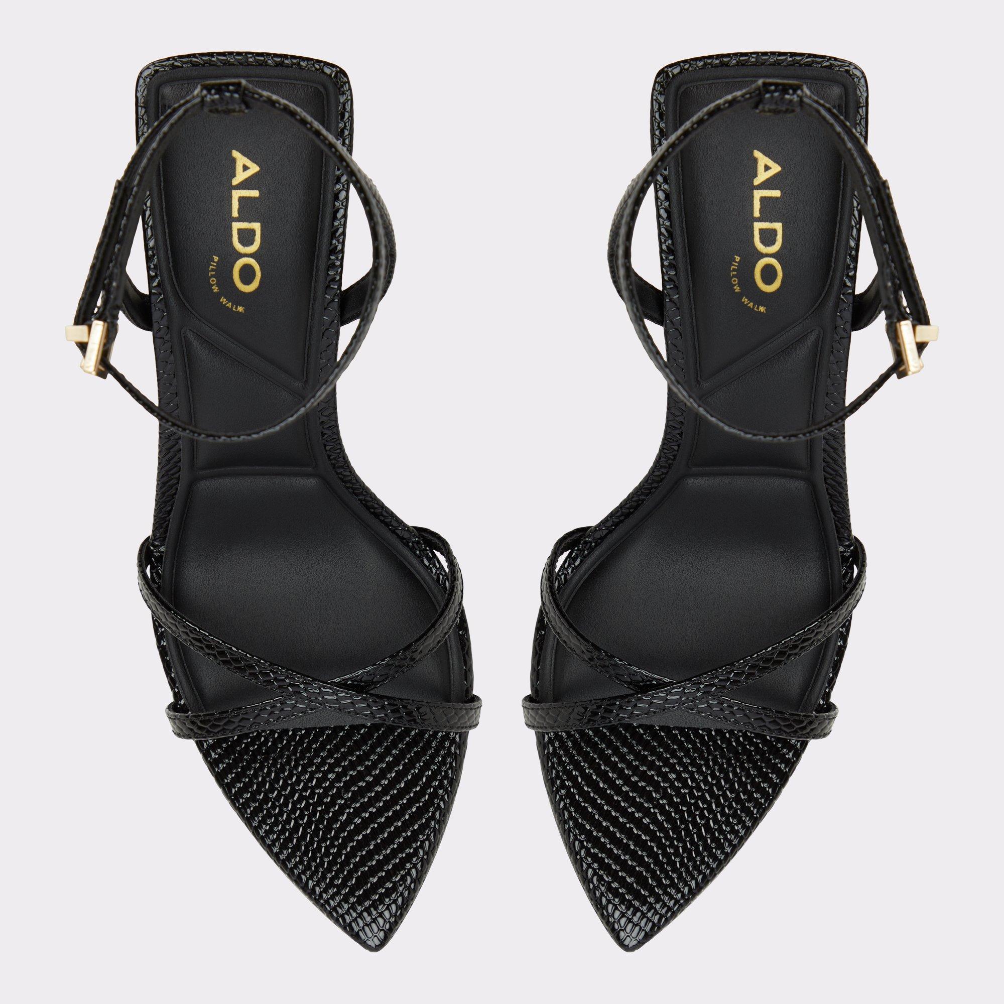 ALDO Adrina - Women's Strappy Heel - Black, Size 6 Product Image