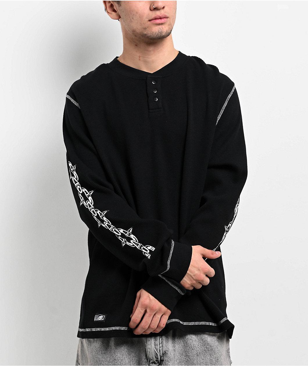Lurking Class by Sketchy Tank Unchained Black Thermal Long Sleeve T-Shirt Product Image