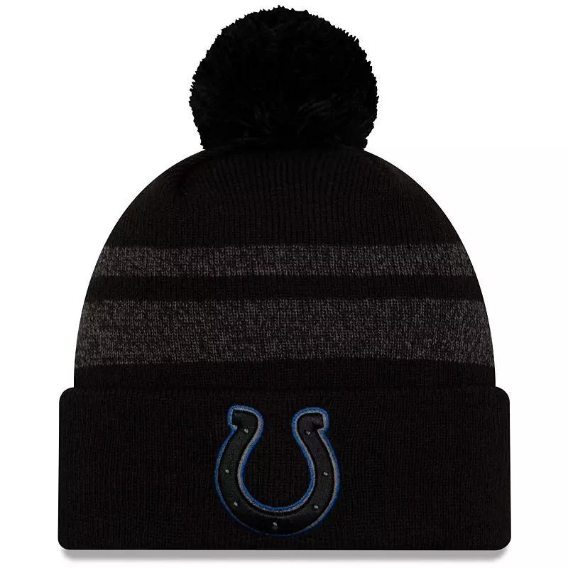 Men's New Era Black New England Patriots Dispatch Cuffed Knit Hat With Pom Product Image