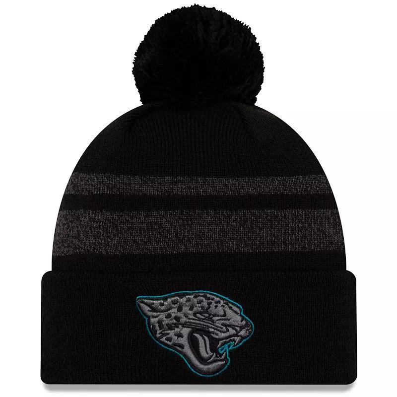 Men's New Era Black Atlanta Falcons Dispatch Cuffed Knit Hat With Pom Product Image