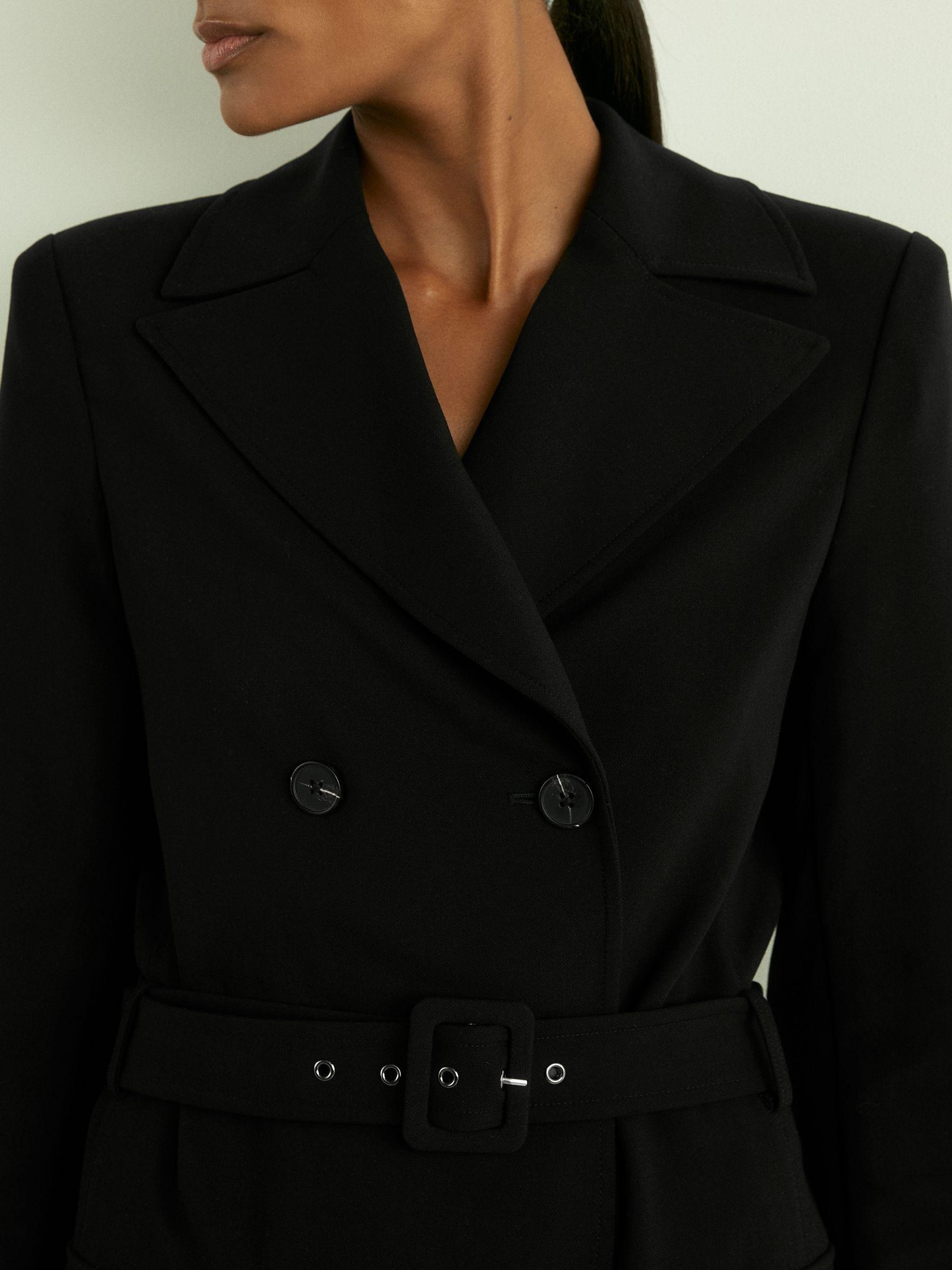 Structured Suit Midi Dress in Black Product Image