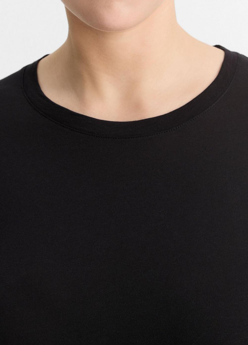 Womens Essential Long Sleeve Crew Neck T-Shirt, Heather Grey, Size XL Vince Product Image