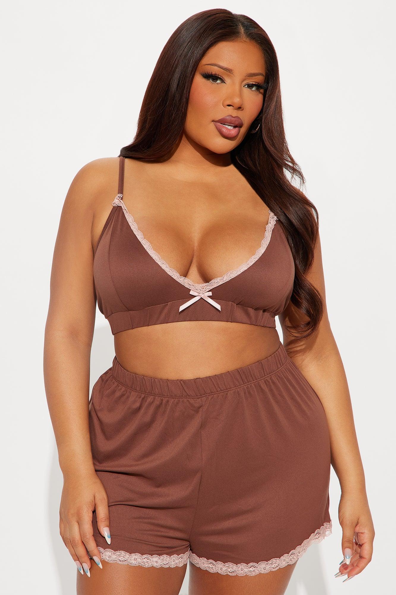 In Bed All Day PJ Robe Set - Chocolate Product Image
